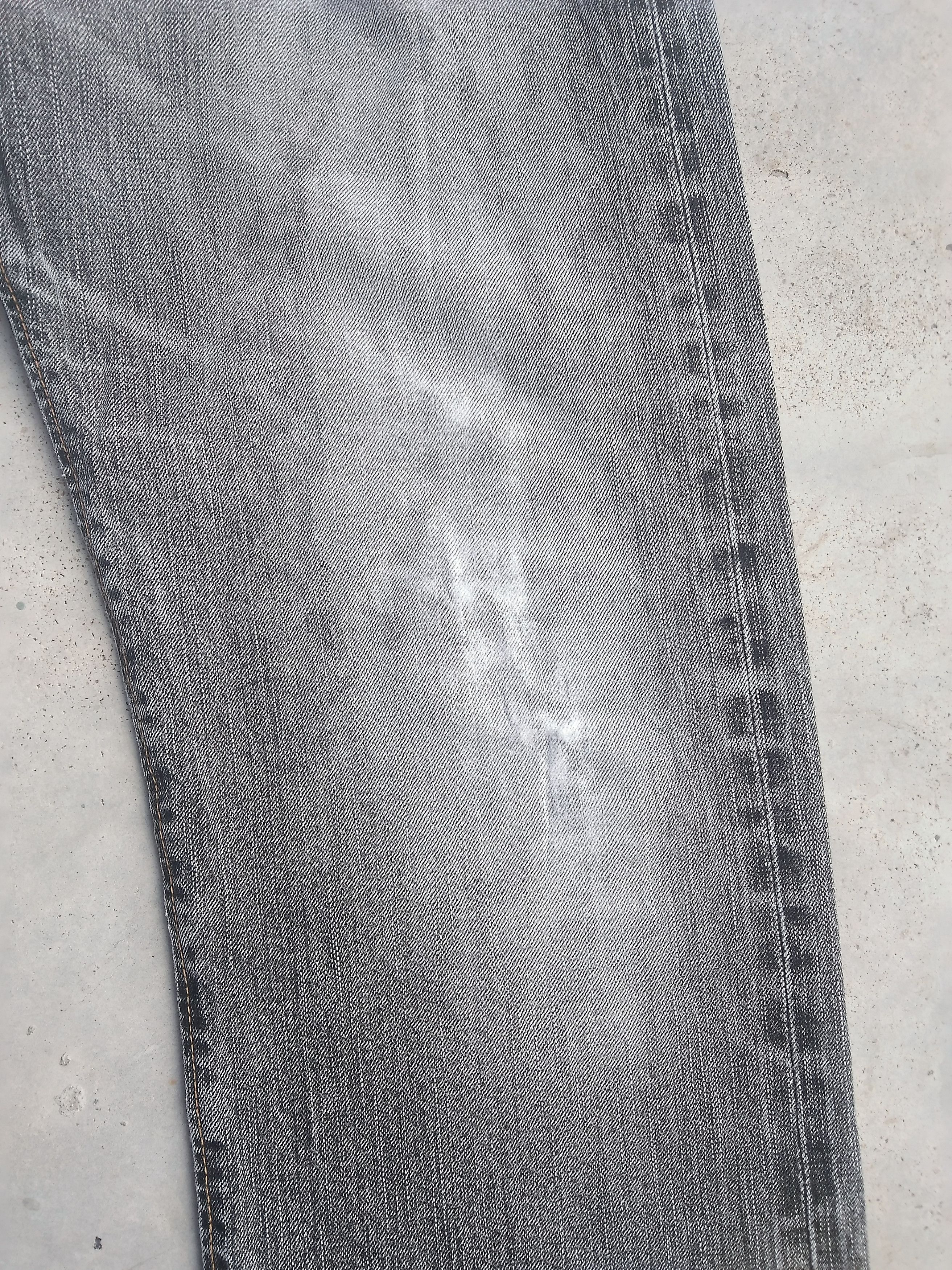 Japanese Brand Vintage Edwin Smoke Grey Faded Selvedge Redline Jeans 32x33 Size US 32 / EU 48 - 6 Thumbnail