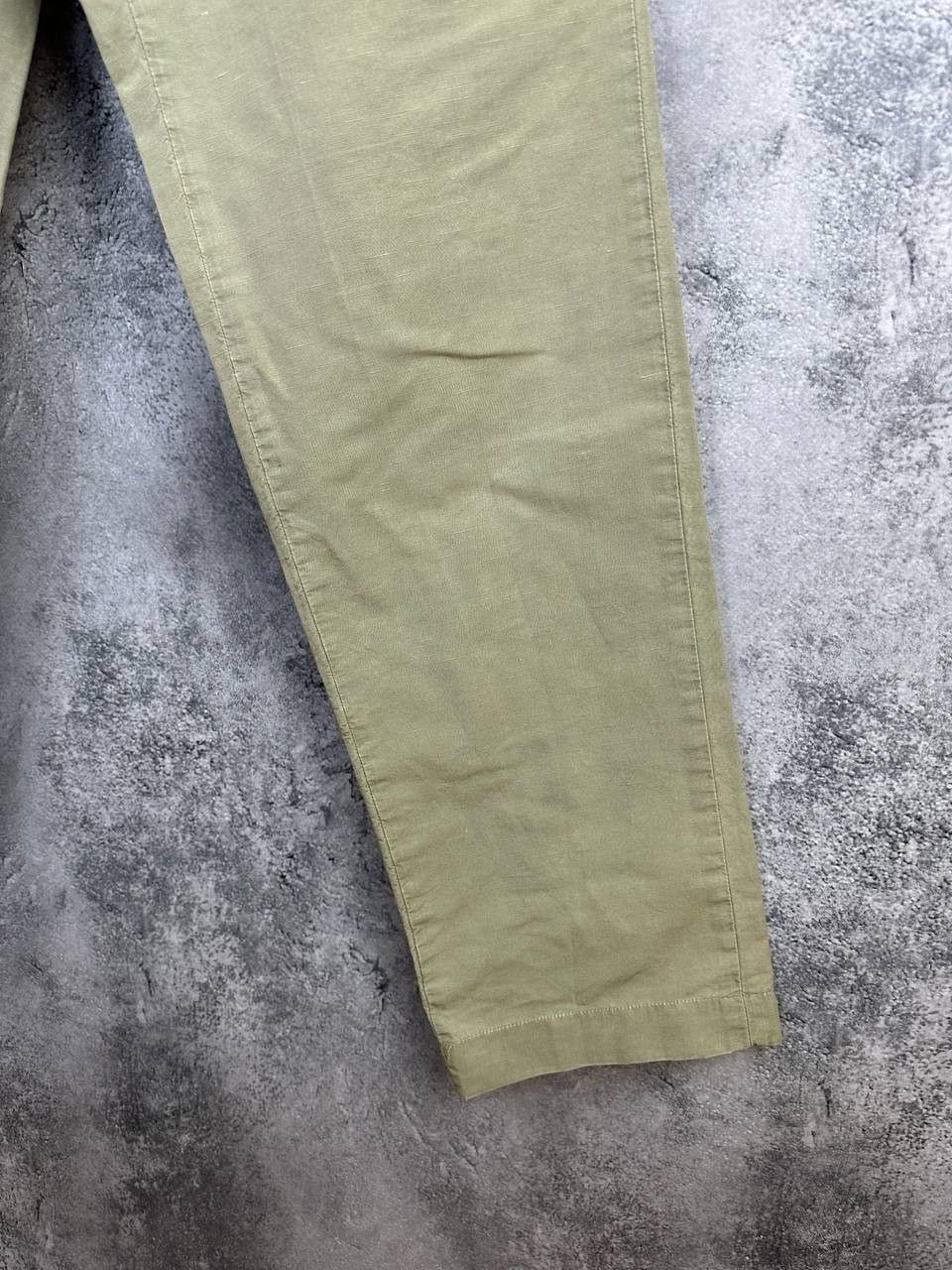 Incotex Incotex Slim Fit Cotton/Linen Trousers Olive Pants Size US 32 / EU 48 - 7 Thumbnail