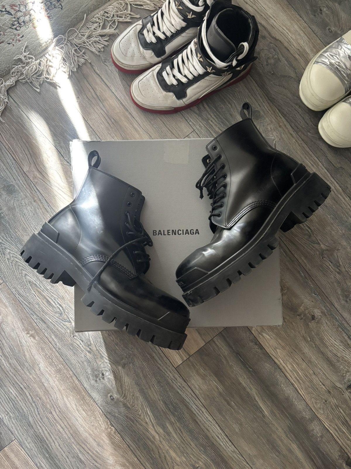 Balenciaga Balenciaga Strike Boots Sz.40 Black leather | Grailed