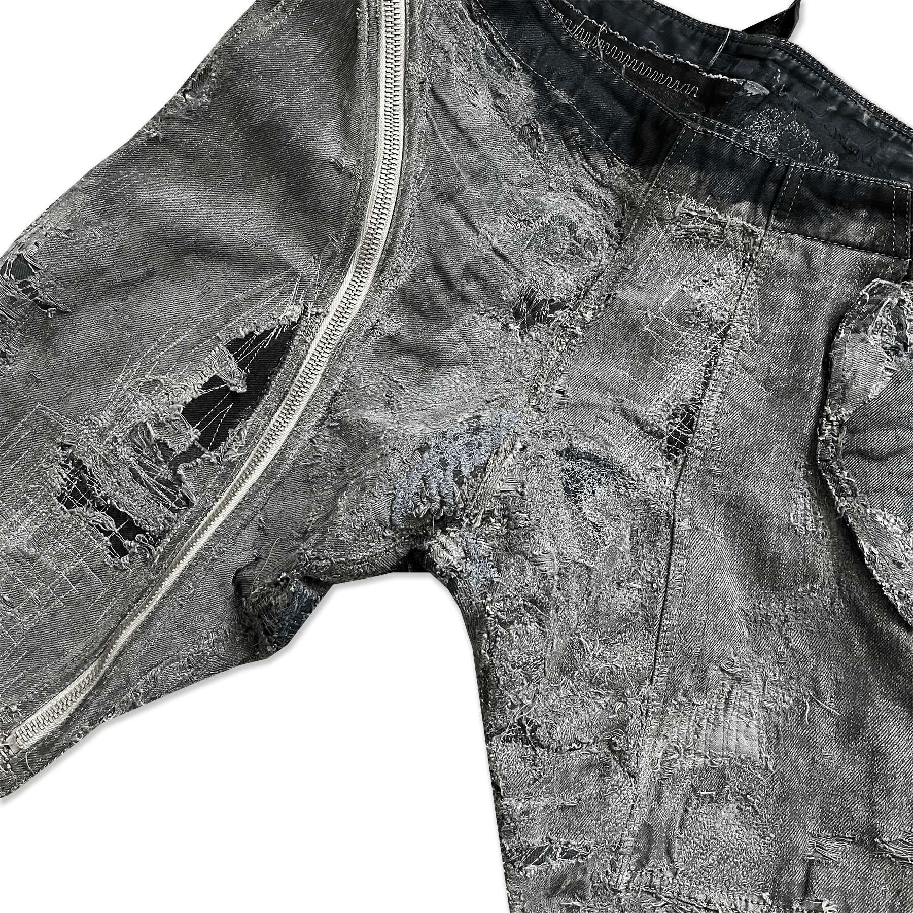 Rick Owens SS09 Rick Owens Hogwash Patchwork Denim Aircuts Size US 33 - 6 Thumbnail