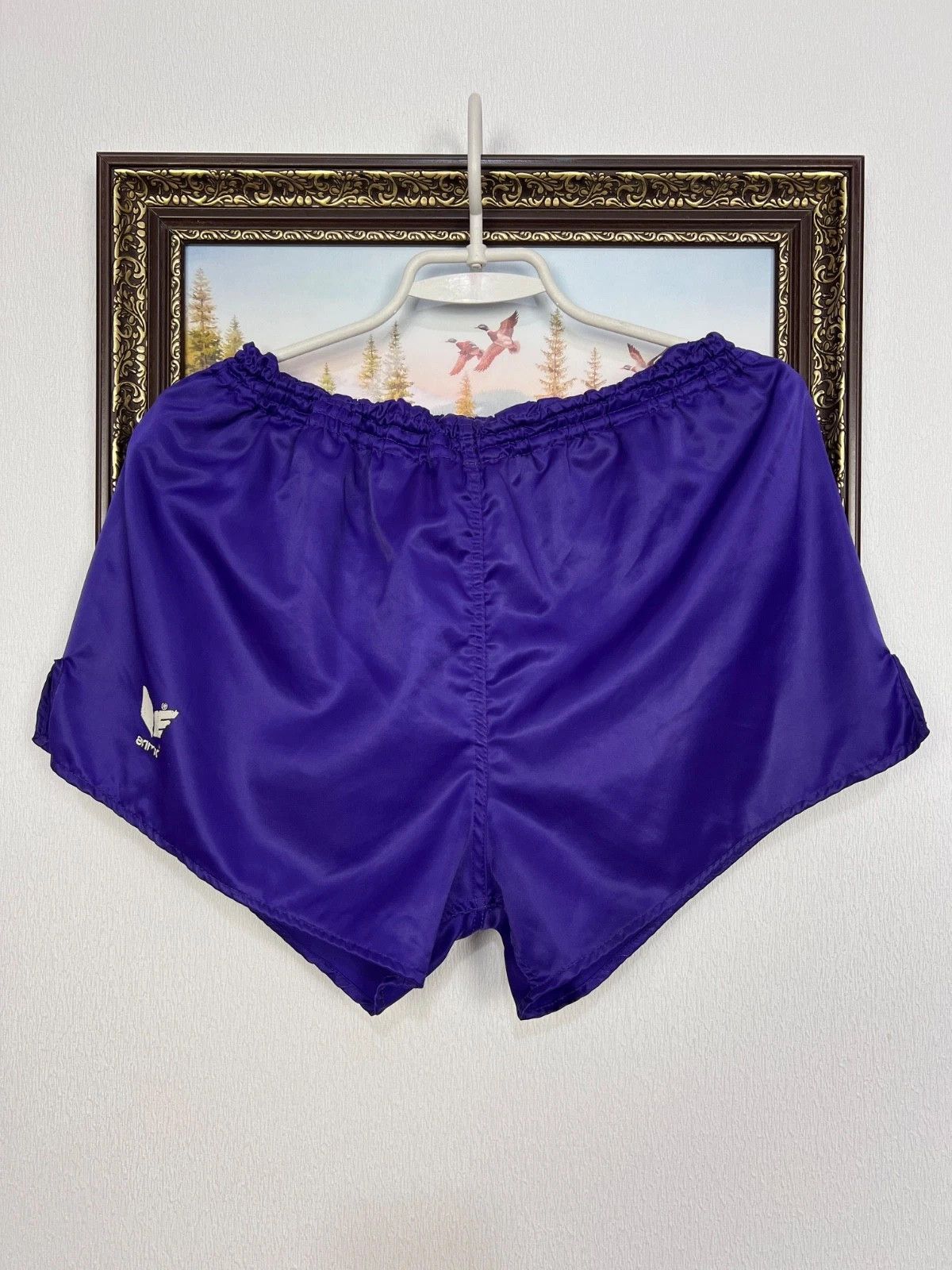 Erima Vintage 90's Erima Adidas Nylon Shorts Purple Athletic Run Size US 34 / EU 50 - 1 Thumbnail