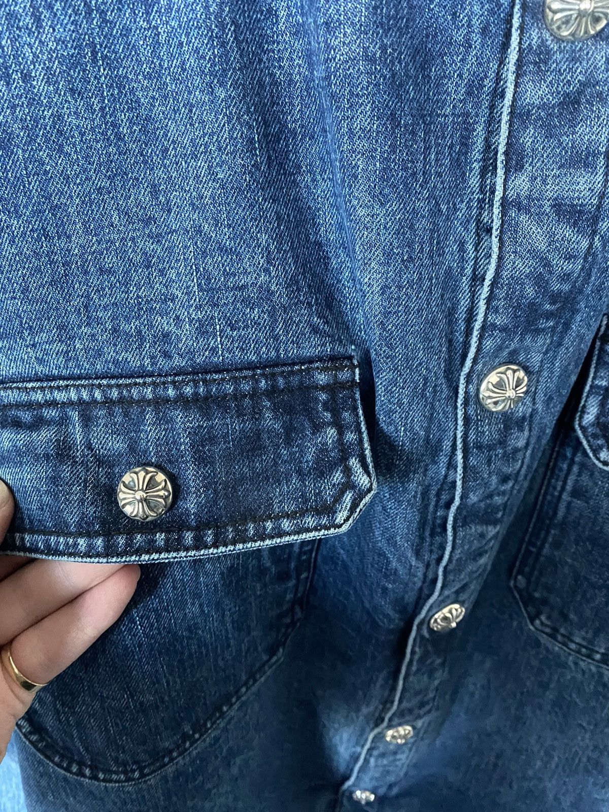 Chrome Hearts Chrome Hearts Work Dog Denim Jacket Dad Wash Indigo 