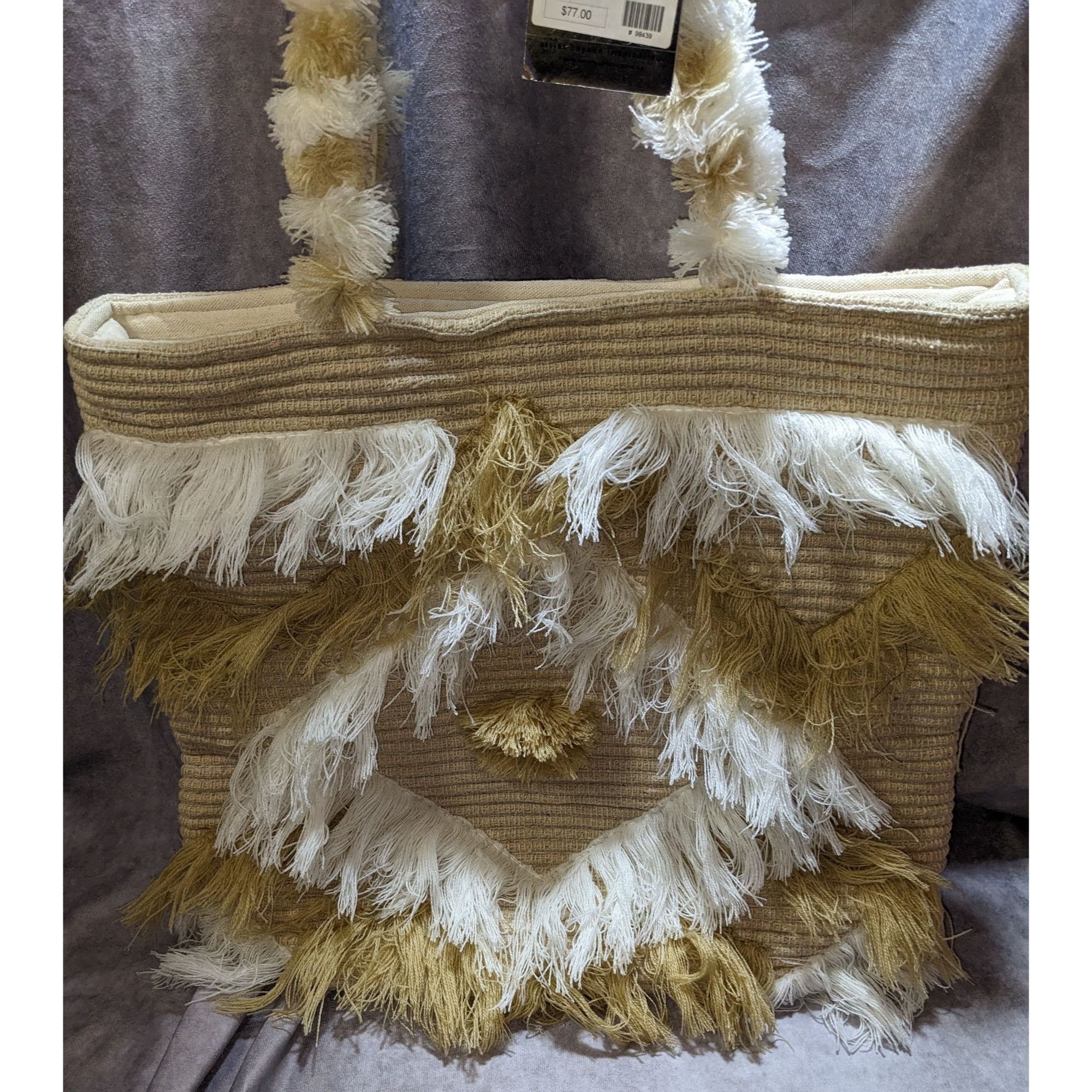 Other America & Beyond Fringed Shoulder Bag With Cream & Tan Detai Size ONE SIZE - 1 Thumbnail