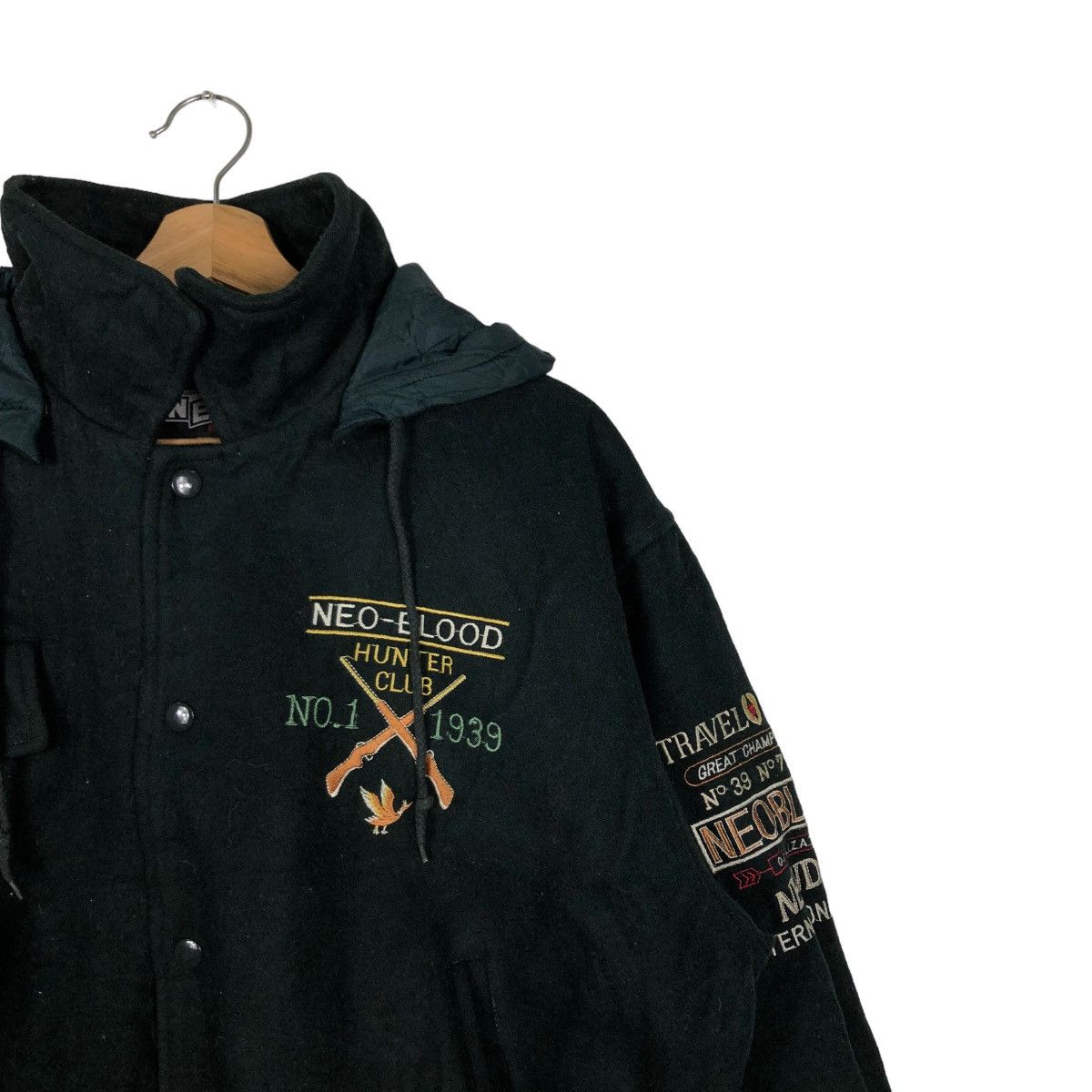Japanese Brand 🔥90’s Wool Varsity Jacket Neo Blood Big Logo Spell Out Size US M / EU 48-50 / 2 - 6 Thumbnail