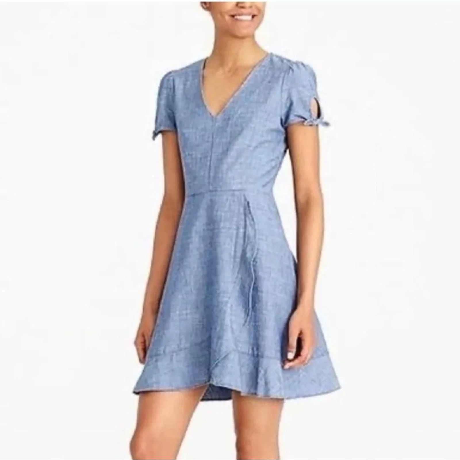 j crew blue wrap dress XXL main image 1