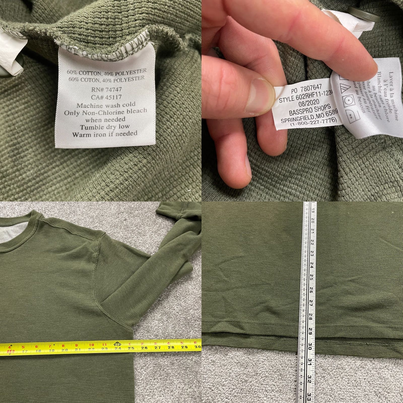 Bass Pro Shops Bass Pro Shops Shirt Henley Mens XL Green Long Sleeve Pullover Outdoors Classic Mens Size US XL / EU 56 / 4 - 8 Thumbnail