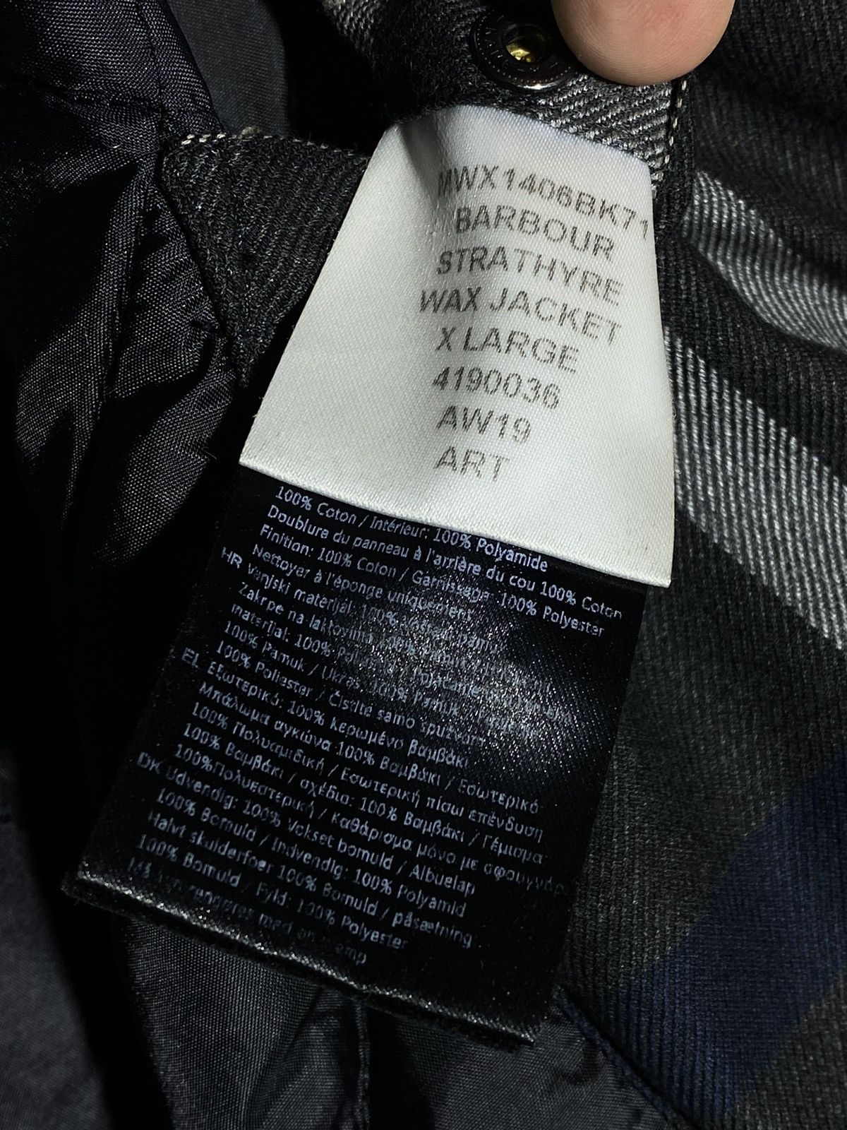 Barbour Barbour Strathyre Wax Jacket Men’s Black England Size US XL / EU 56 / 4 - 22 Thumbnail