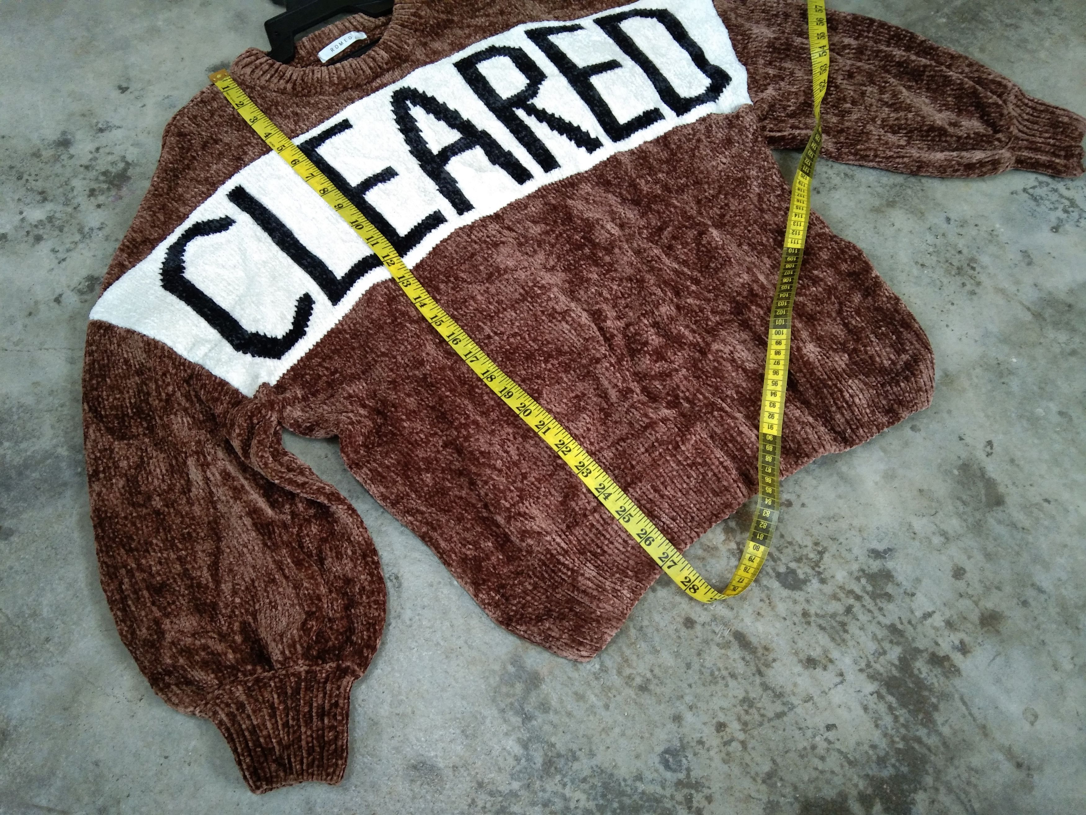 Homespun Knitwear CLEARED MIRROR SPELLOUT KNIT SWEATER Size US M / EU 48-50 / 2 - 9 Thumbnail