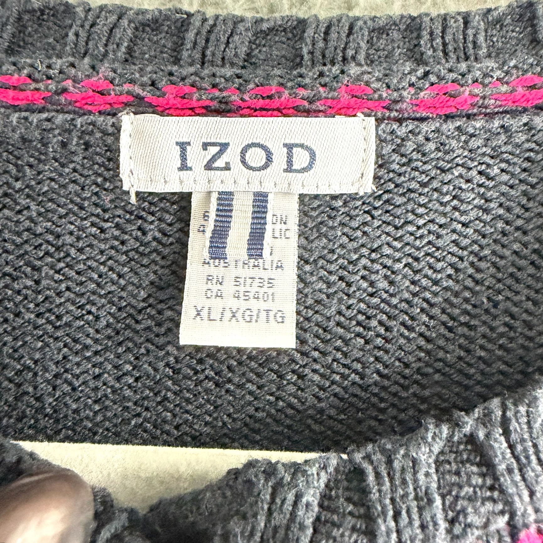 Izod VINTAGE Izod Cardigan Sweater Womens XL Pink Fair Isle Nordic Long Sleeve Size XL / US 12-14 / IT 48-50 - 7 Thumbnail
