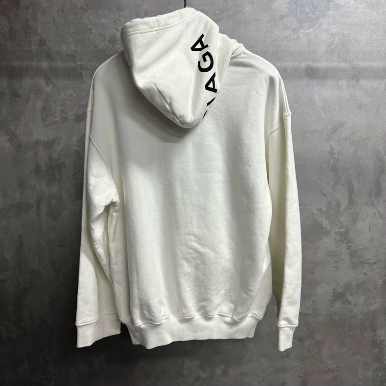 Balenciaga Balenciaga White Hat Printed Pattern Logo Hooded Sweatshir Size US XS / EU 42 / 0 - 5 Thumbnail