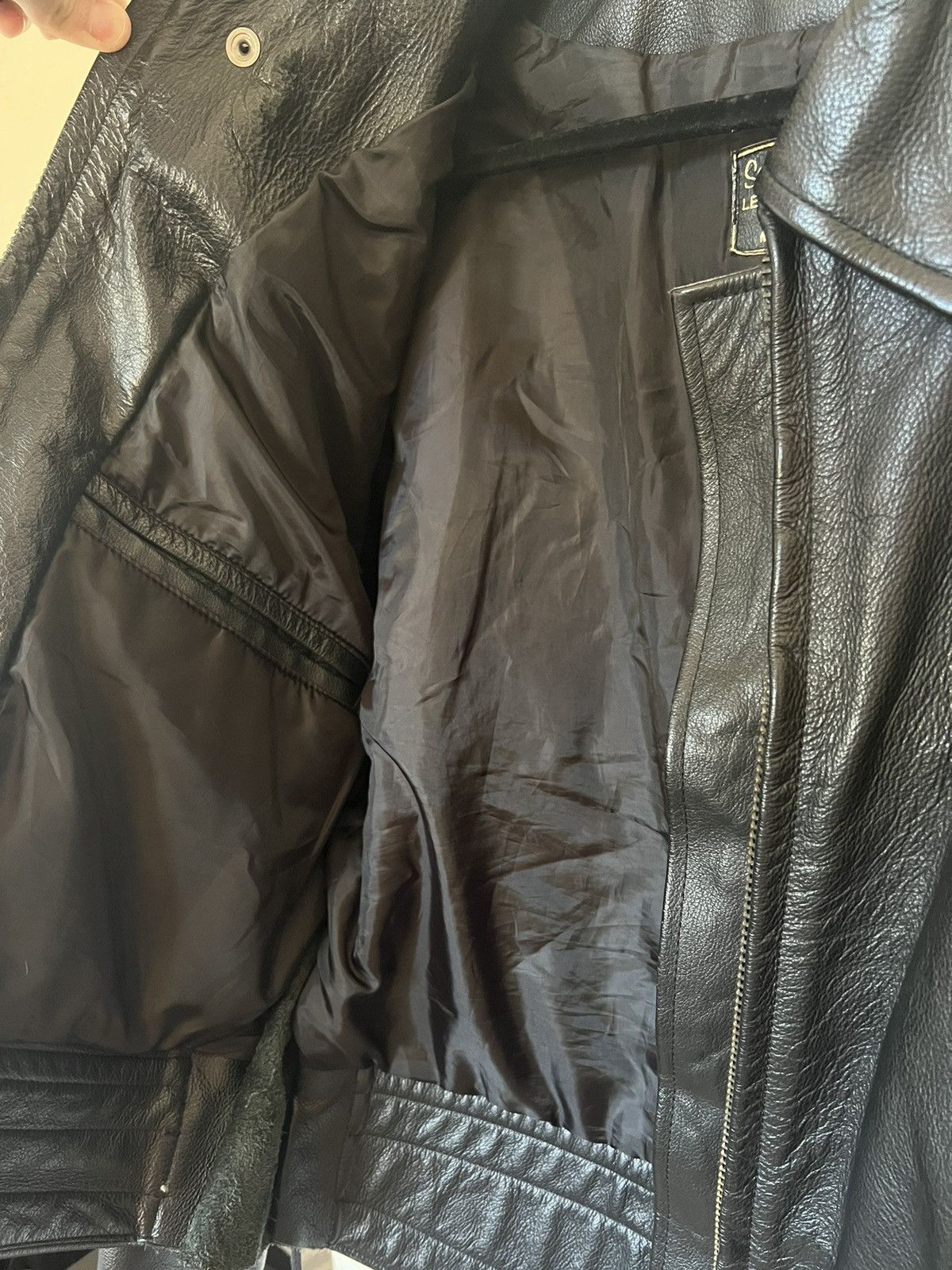 Vintage Heavyweight Leather Jacket Size US L / EU 52-54 / 3 - 4 Thumbnail