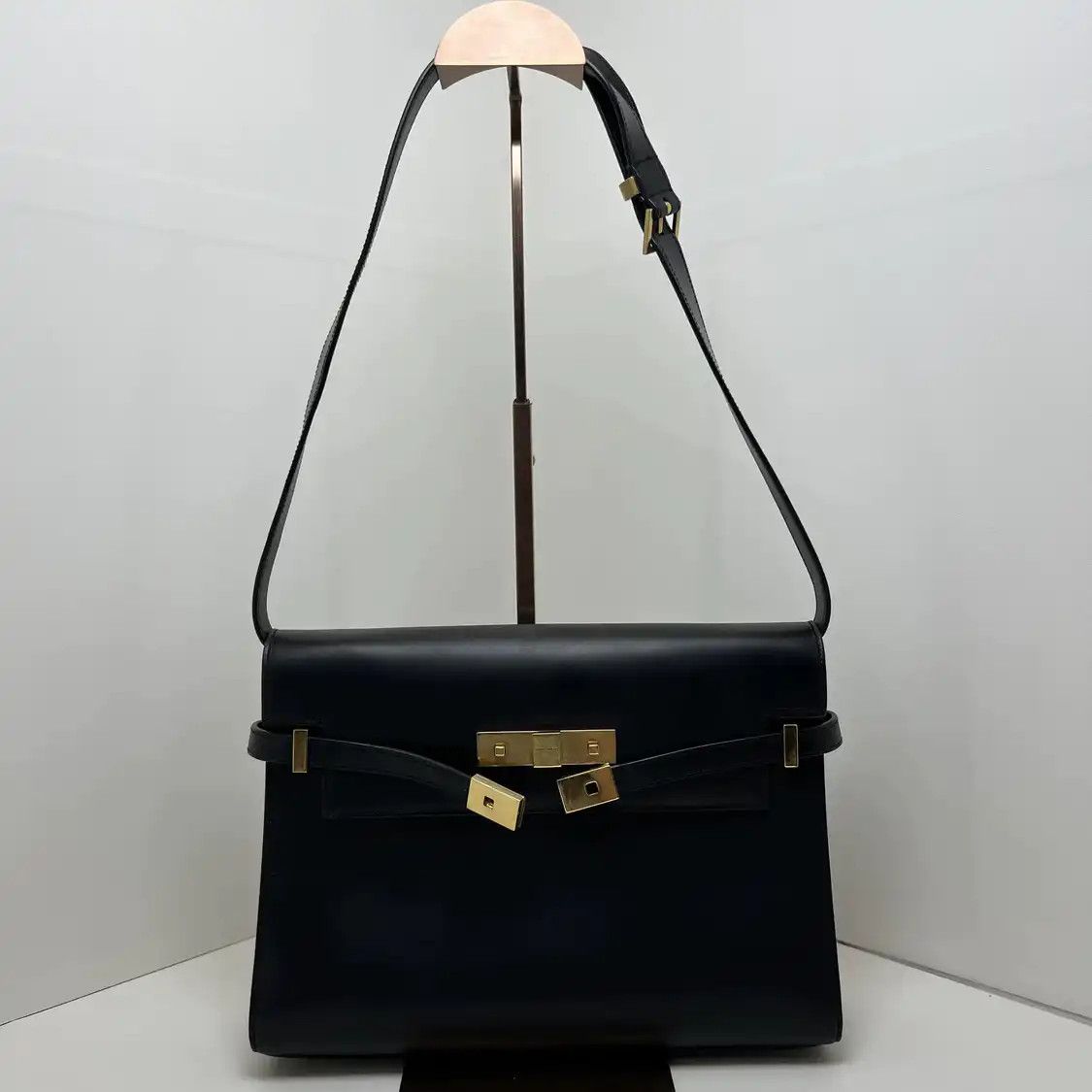 Saint Laurent Paris Saint Laurent Paris YSL MANHATTAN black cowhide leather 曼哈顿bag handbag Size ONE SIZE - 1 Thumbnail