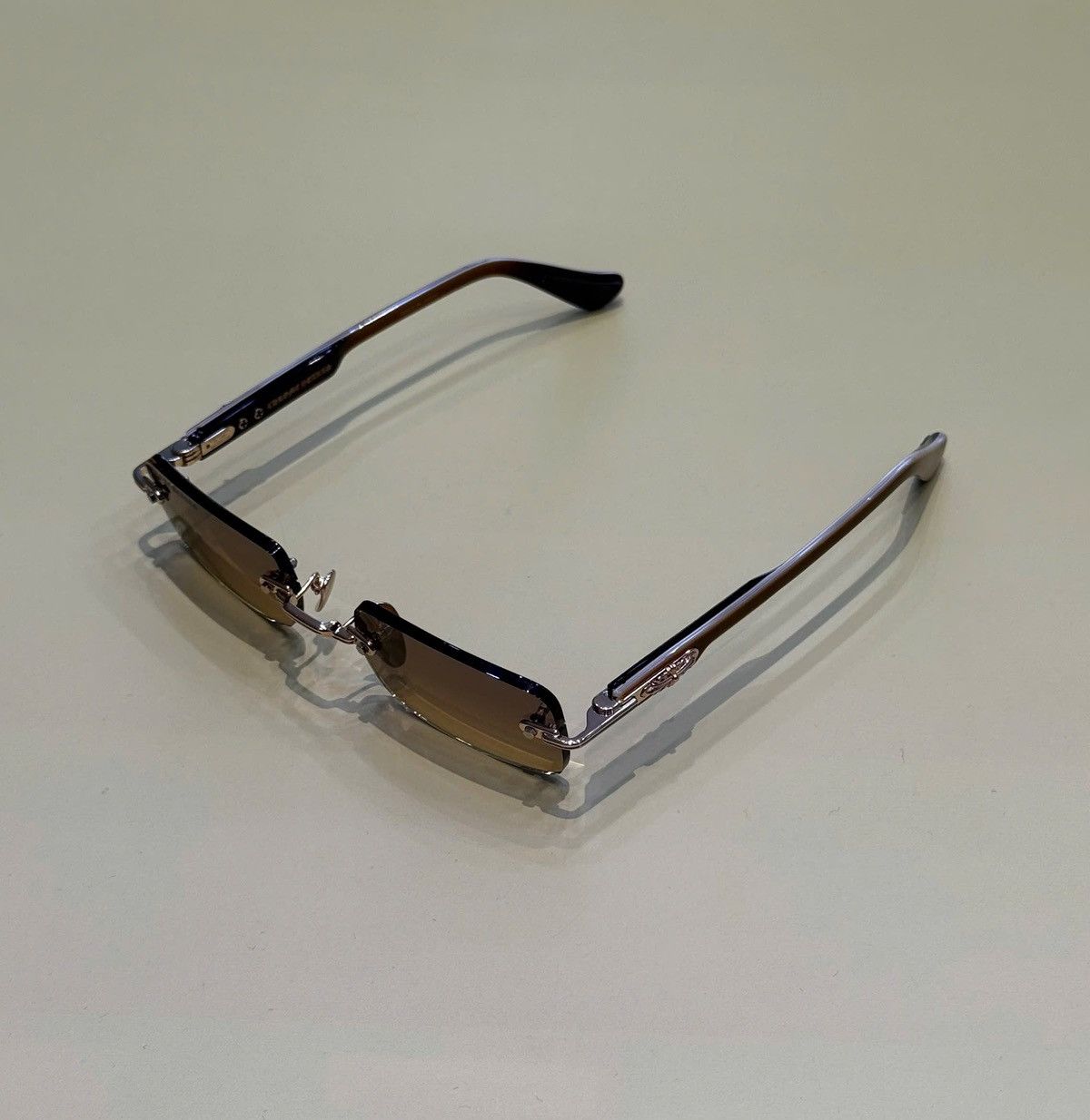 Chrome Hearts CHROME HEARTS DEEP I GOLD PLATED-BROWN BONE BROWN-SUN Size ONE SIZE - 1 Thumbnail
