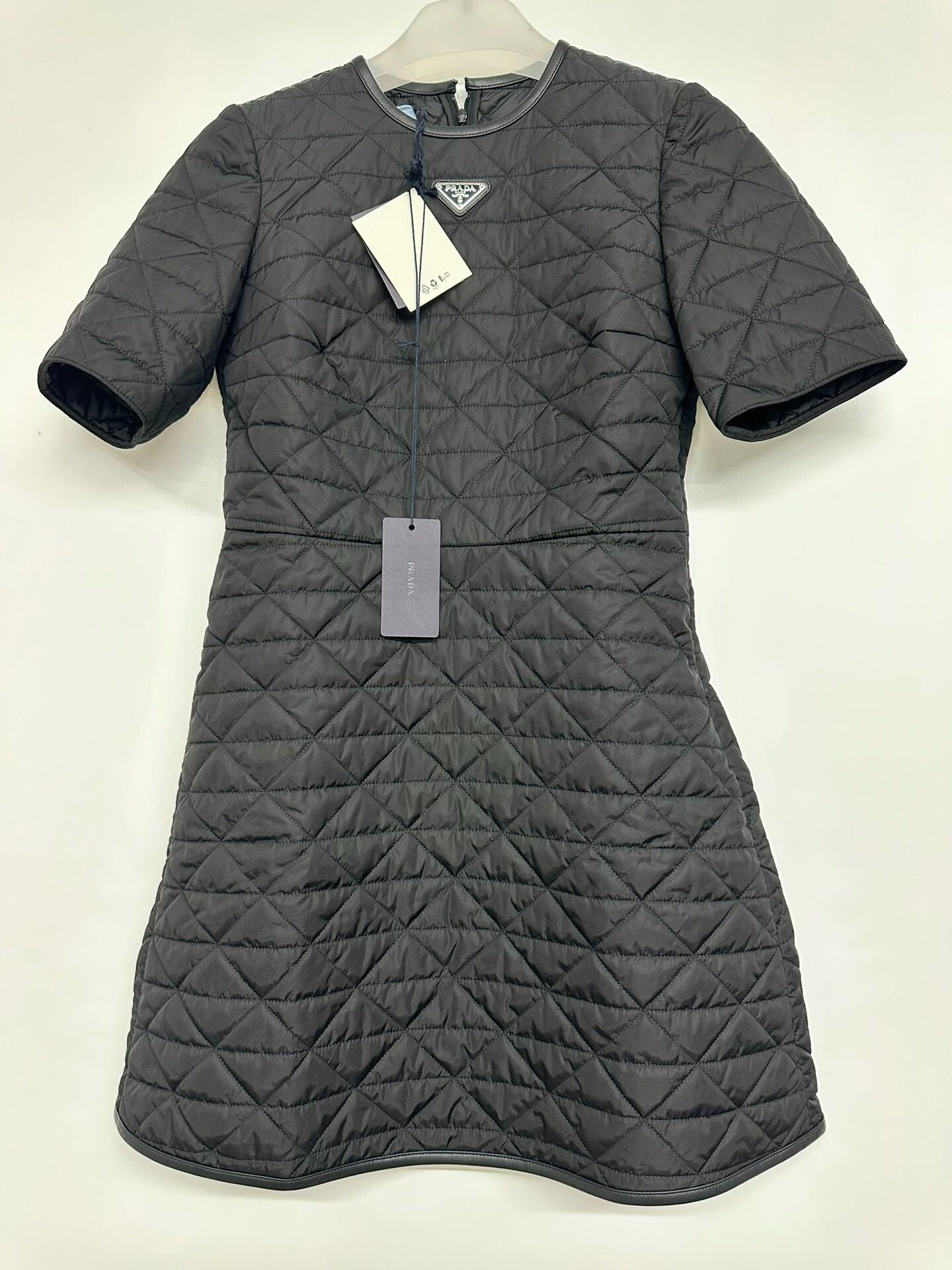 Prada Prada Quilted Short-Sleeve Dress Size S / US 4 / IT 40 - 1 Thumbnail