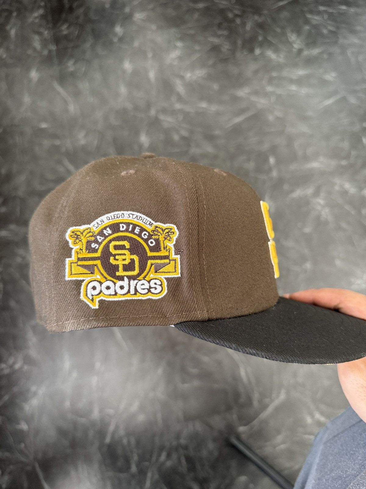 New Era 7 1/2 Topperz san diego padres brown/black YELLOW UV bottom Size ONE SIZE - 1 Thumbnail
