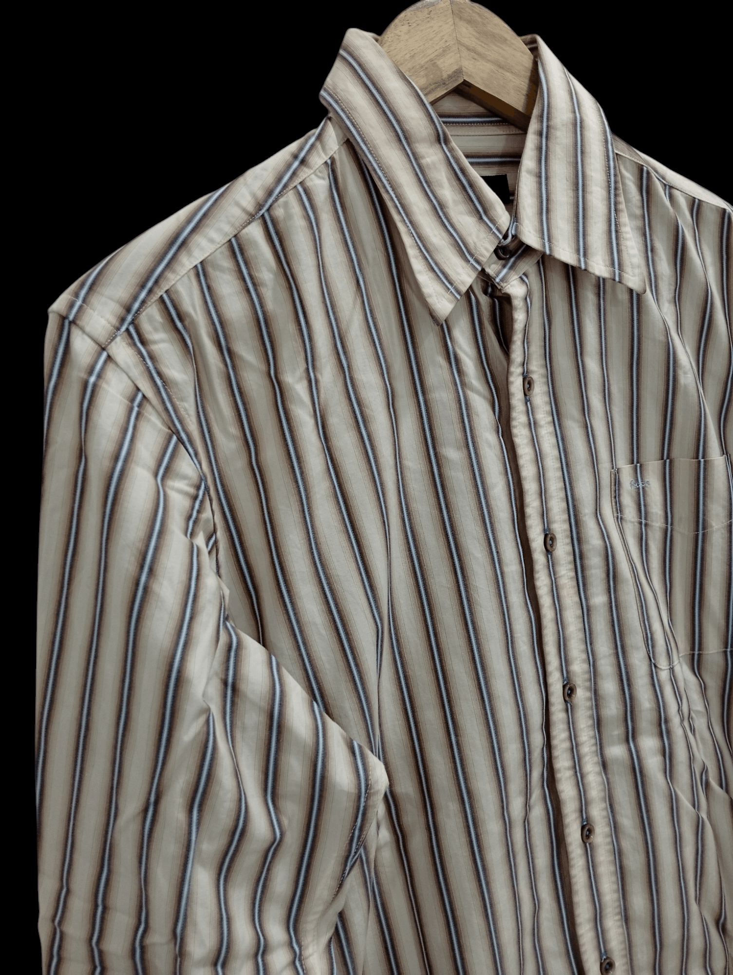 Japanese Brand × Vintage × Yoshiyuki Konishi 🔥🔥Vintage Ficce Stripe LS Shirt Size US M / EU 48-50 / 2 - 8 Thumbnail