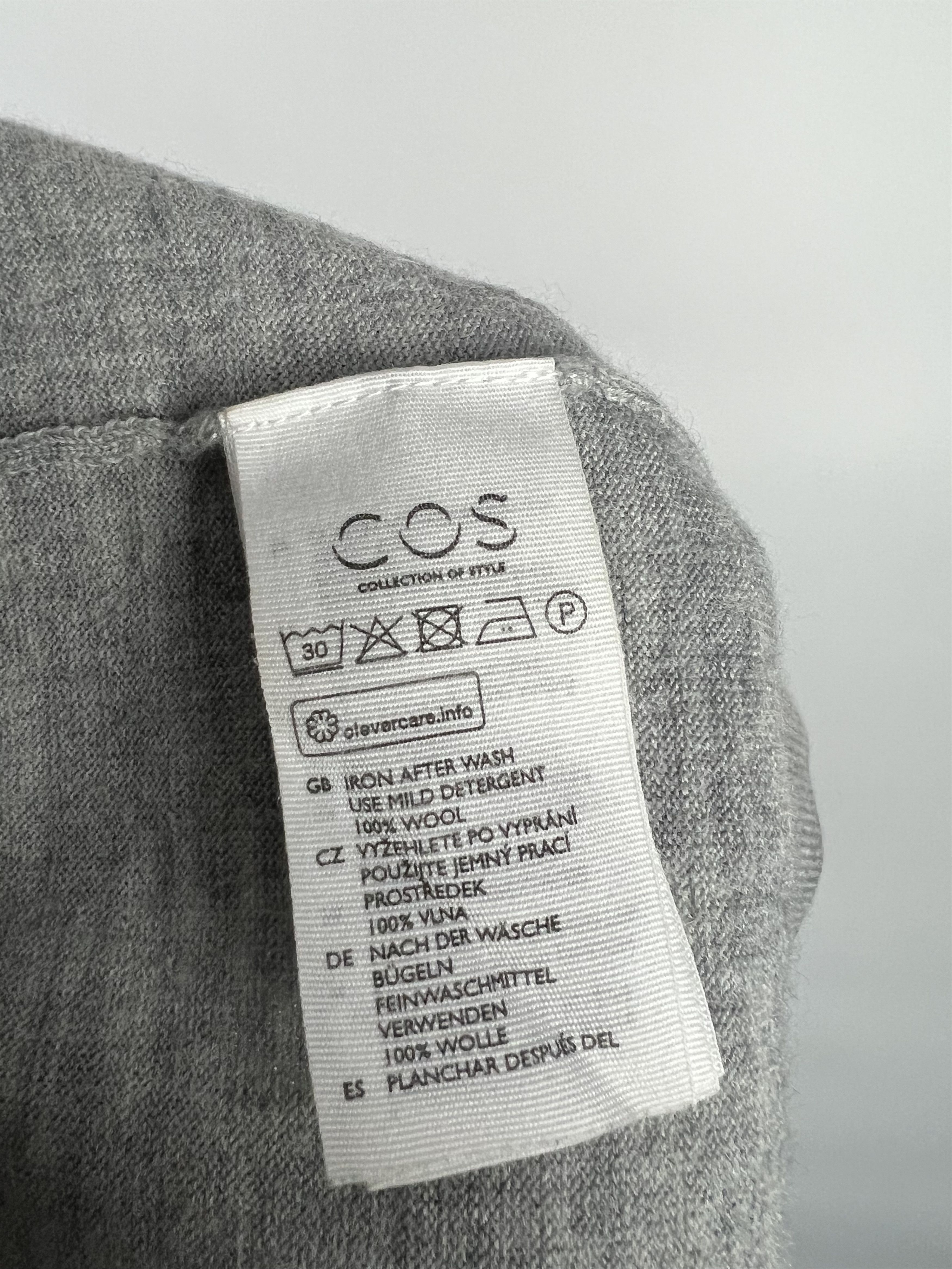 Cos COS Women's Gray 100% Wool V-Neck Sweater Size XS Size XS / US 0-2 / IT 36-38 - 7 Thumbnail