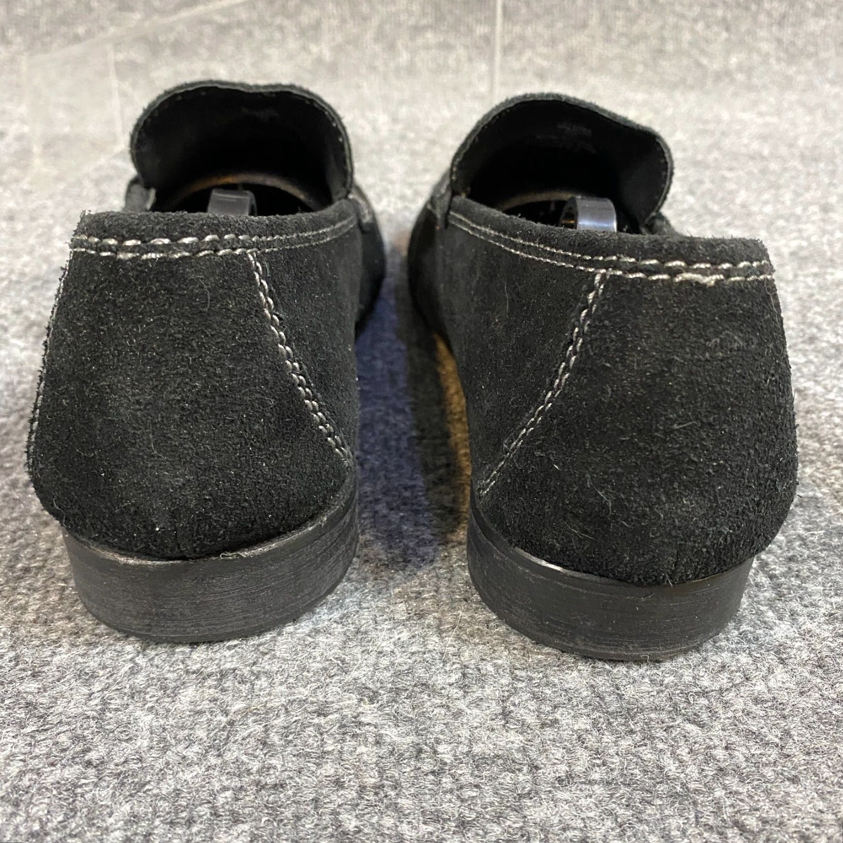 Penn Michael Shannon 7.5 Loafers Black Suede Penny Slip On Leather Upper Leather Lining Insole Outsole Men Casual Shoes Size US 8 / EU 41 - 4 Thumbnail