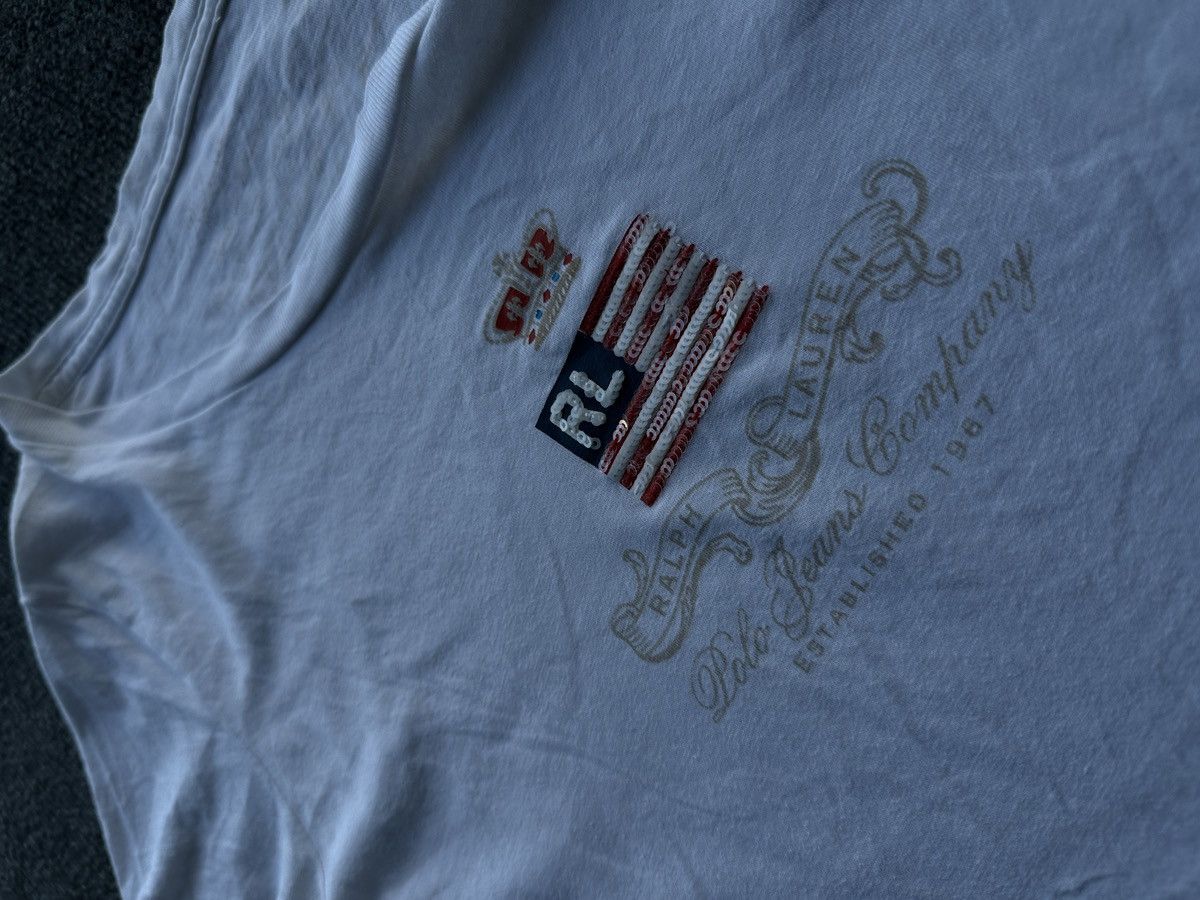 Polo Ralph Lauren 🚨 RALPH LAUREN RL POLO JEANS COMPANY USA FLAG LOGO WOMEN TEE Size L / US 10 / IT 46 - 5 Thumbnail