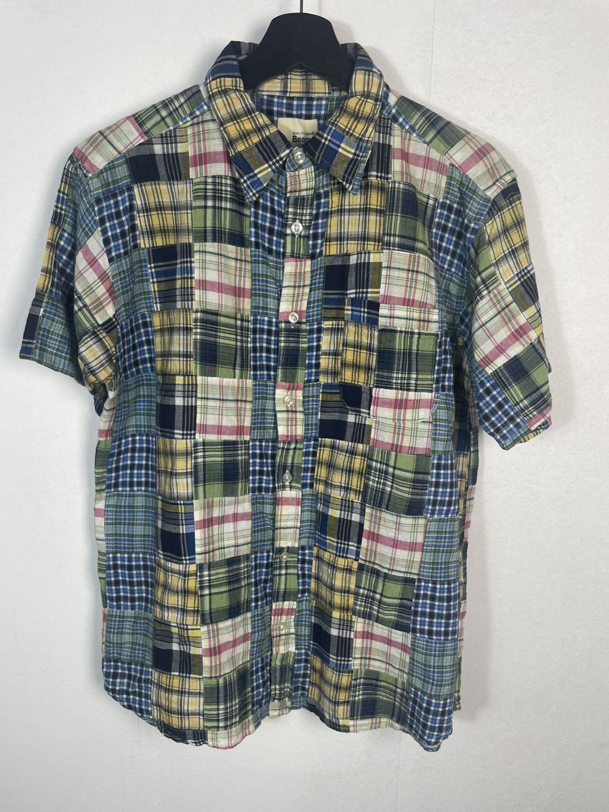 Beams Plus × Japanese Brand Vintage Beams Patchwork Shirt Buttons Upp Size US L / EU 52-54 / 3 - 2 Thumbnail