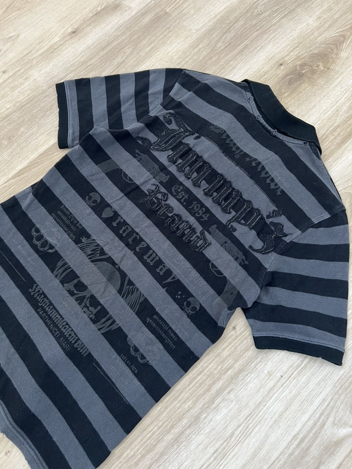 Japanese Brand Y2k drain jimmy’s brand drain affliction style polo Size US M / EU 48-50 / 2 - 3 Thumbnail