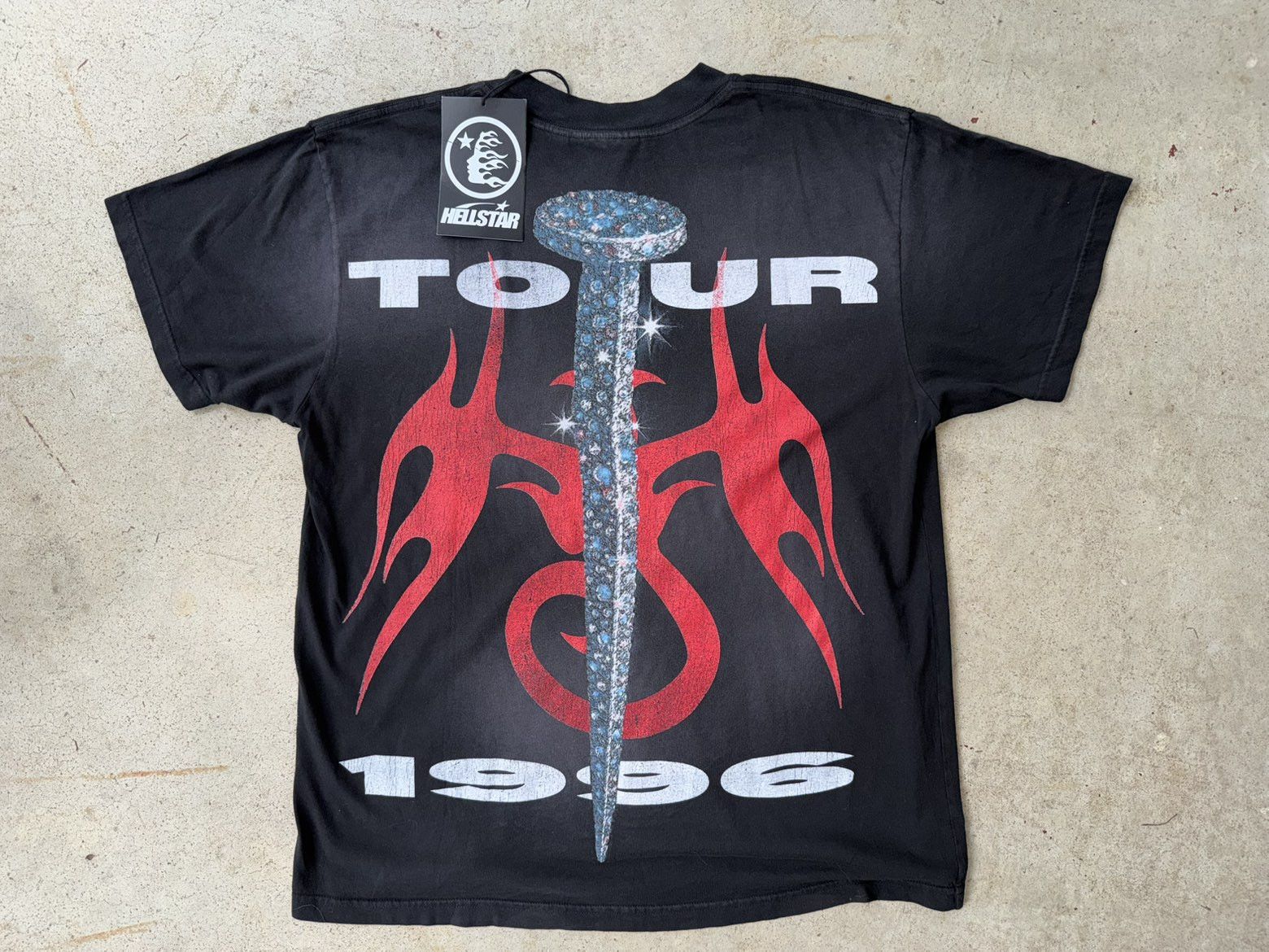 HELLSTAR Nails Tour 96 Path To Paradise Black T Shirt Size US L / EU 52-54 / 3 - 2 Thumbnail