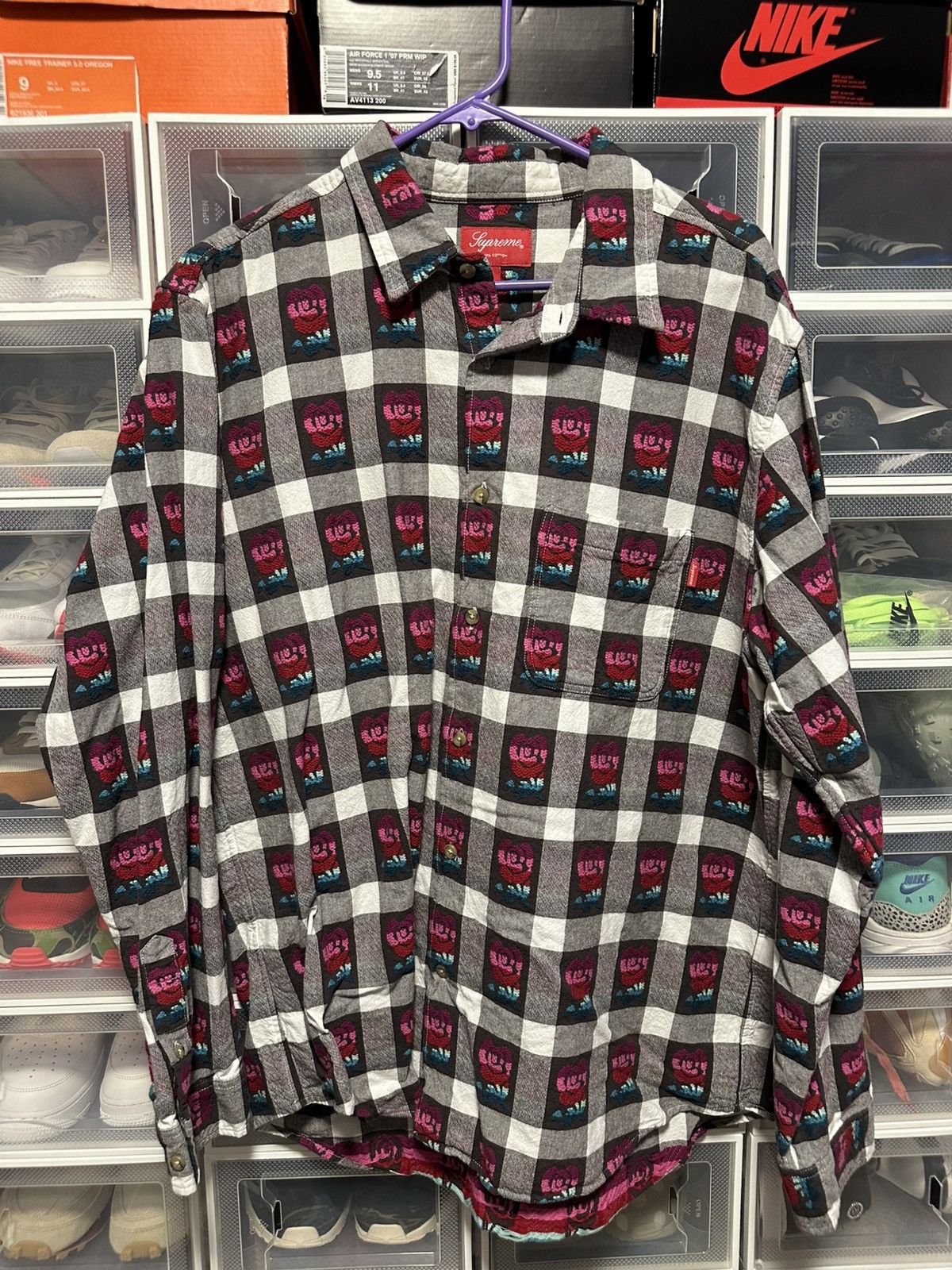 PLAID トップス 19SS SHIRT ROSE BUFFALO supreme