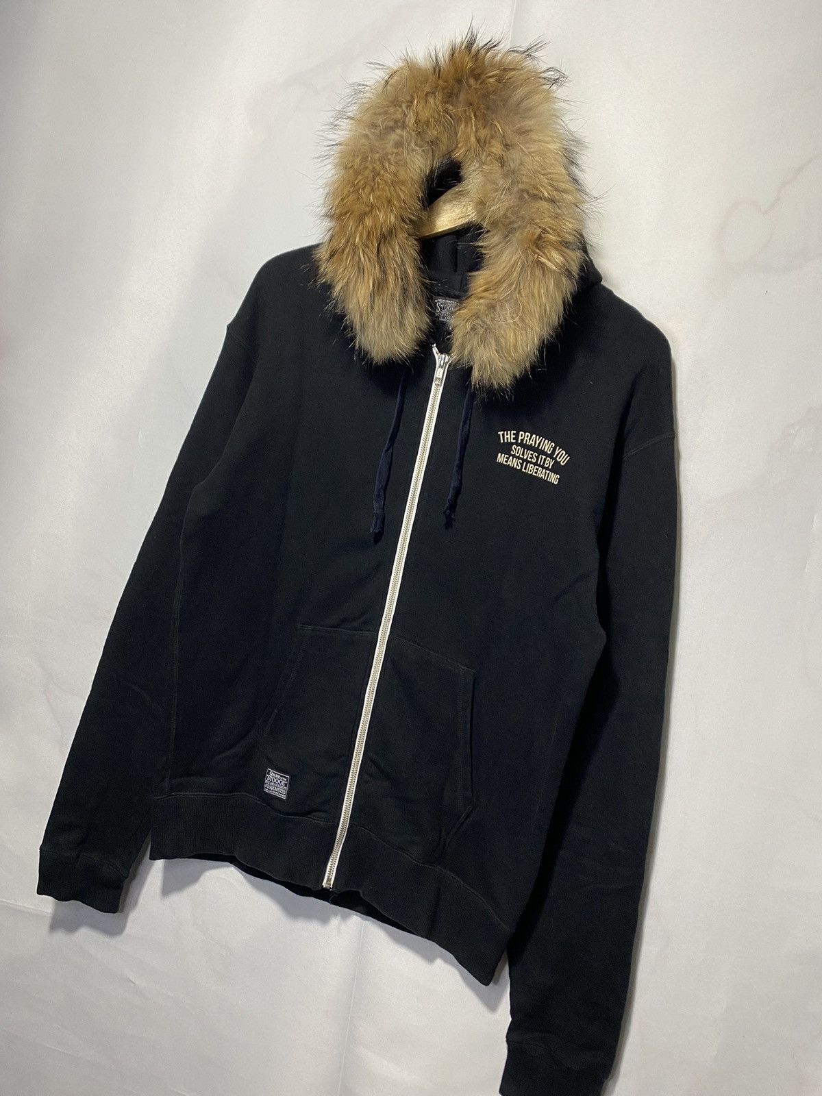 Japanese Brand Stooge & Co virgin mary poem fur hoodie Made In Japan Size US L / EU 52-54 / 3 - 5 Thumbnail