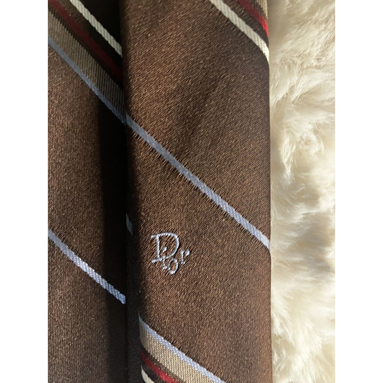Dior Vintage Christian Dior Men's Striped Neck Tie Made In Italy Size ONE SIZE - 5 Thumbnail