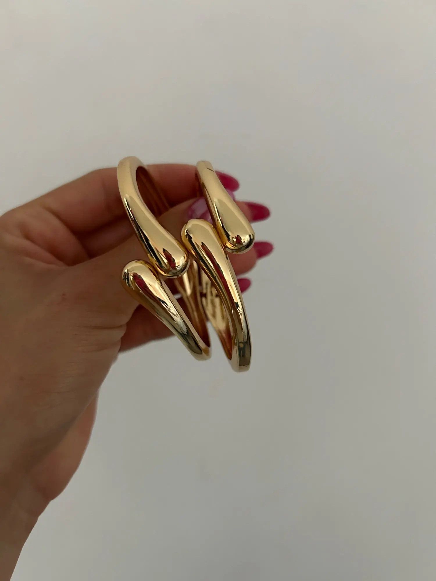 Jewelry Metal Cuff Geometric Spring Bracelet Size ONE SIZE - 6 Thumbnail