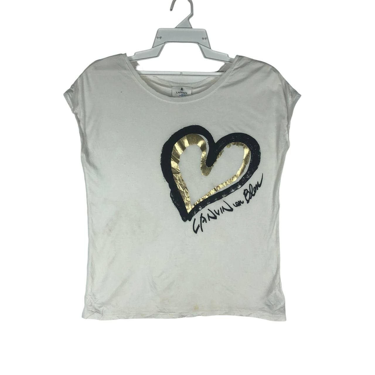 Lanvin Lanvin En Blue White T-Shirt Size XS / US 0-2 / IT 36-38 - 1 Thumbnail