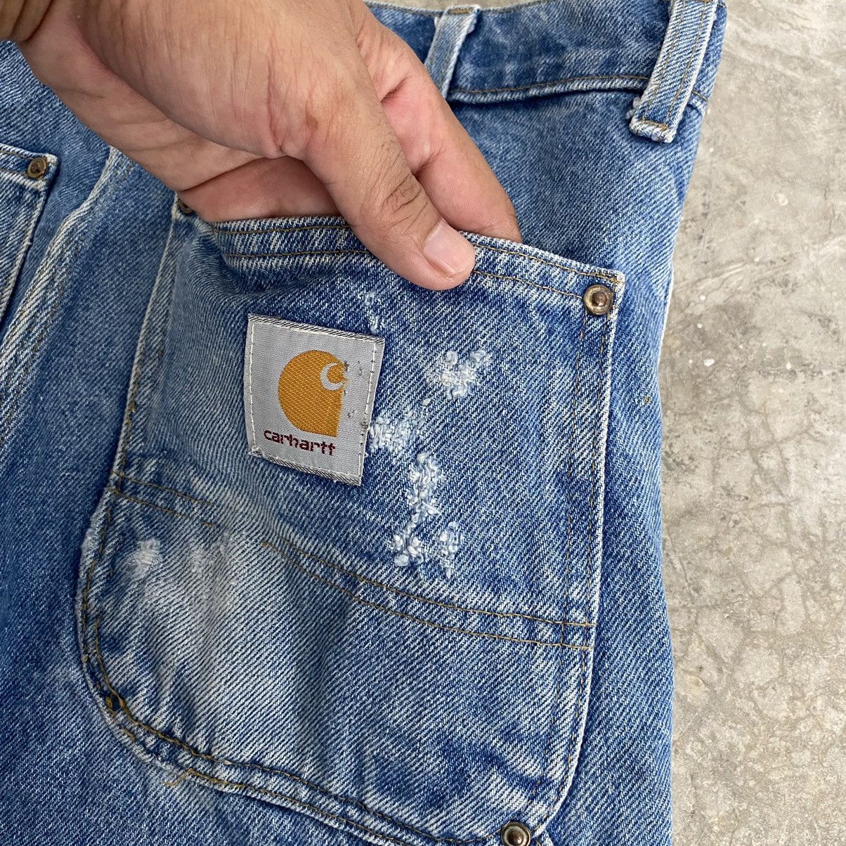 Carhartt Vintage Carhartt Faded Blue Carpenter Work Denim Jeans Size US 32 / EU 48 - 23 Thumbnail