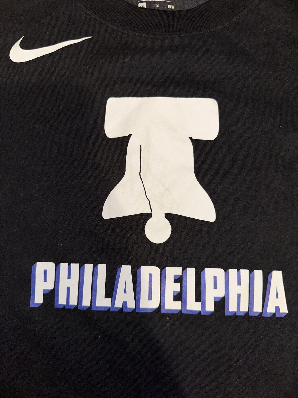 Nike Nike Men’s NBA Philadelphia 76ers City Edition Logo Black T-Shirt Size US XXL / EU 58 / 5 - 3 Thumbnail