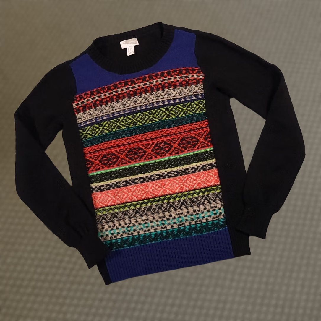 Forever 21 FOREVER 21 Sweater Women's Small Aztec Print Wool Blend Multicolor Size S / US 4 / IT 40 - 1 Thumbnail