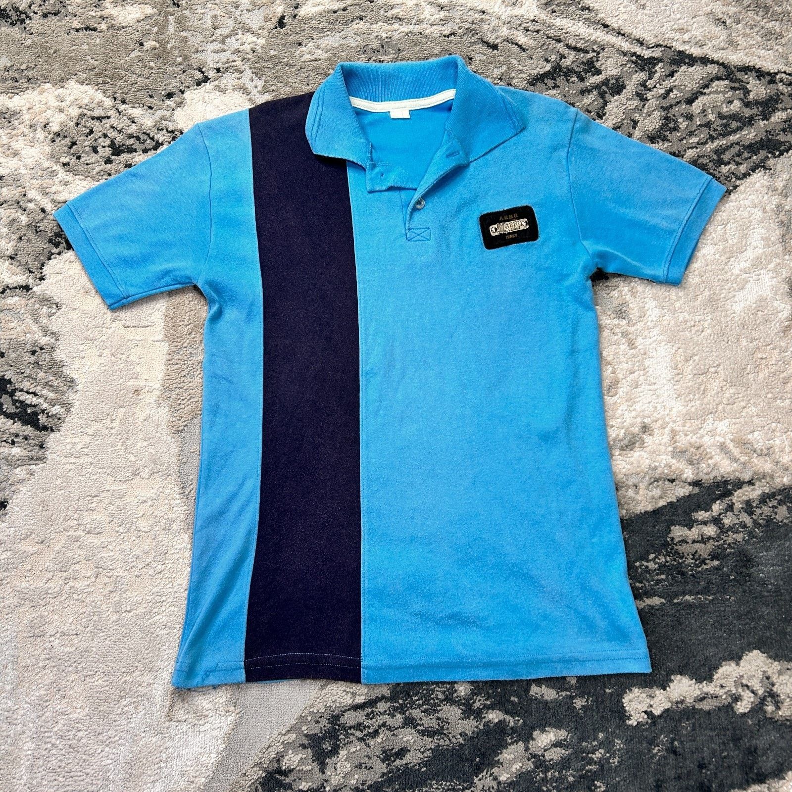 (+)PEOPLE Aero Strong Polo Shirt Mens Small Blue Made In Italy Size US S / EU 44-46 / 1 - 1 Thumbnail