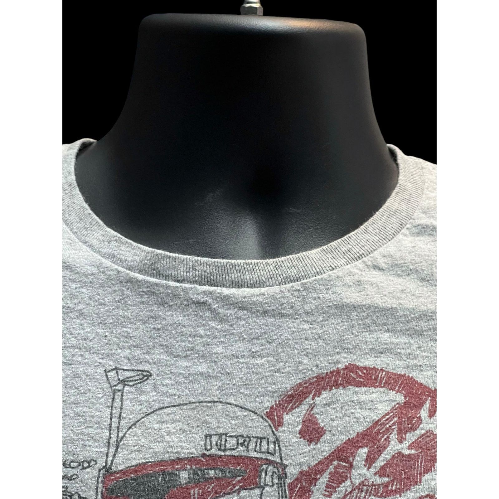 Mad Engine Star Wars Boba Fett Illustrated Gray Shirt XL Action Pose Size US XL / EU 56 / 4 - 5 Thumbnail