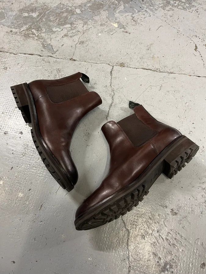 Polo Ralph Lauren Polo Ralph Lauren Brown Minimalist Classy Leather Boots Size US 13 / EU 46 - 3 Thumbnail