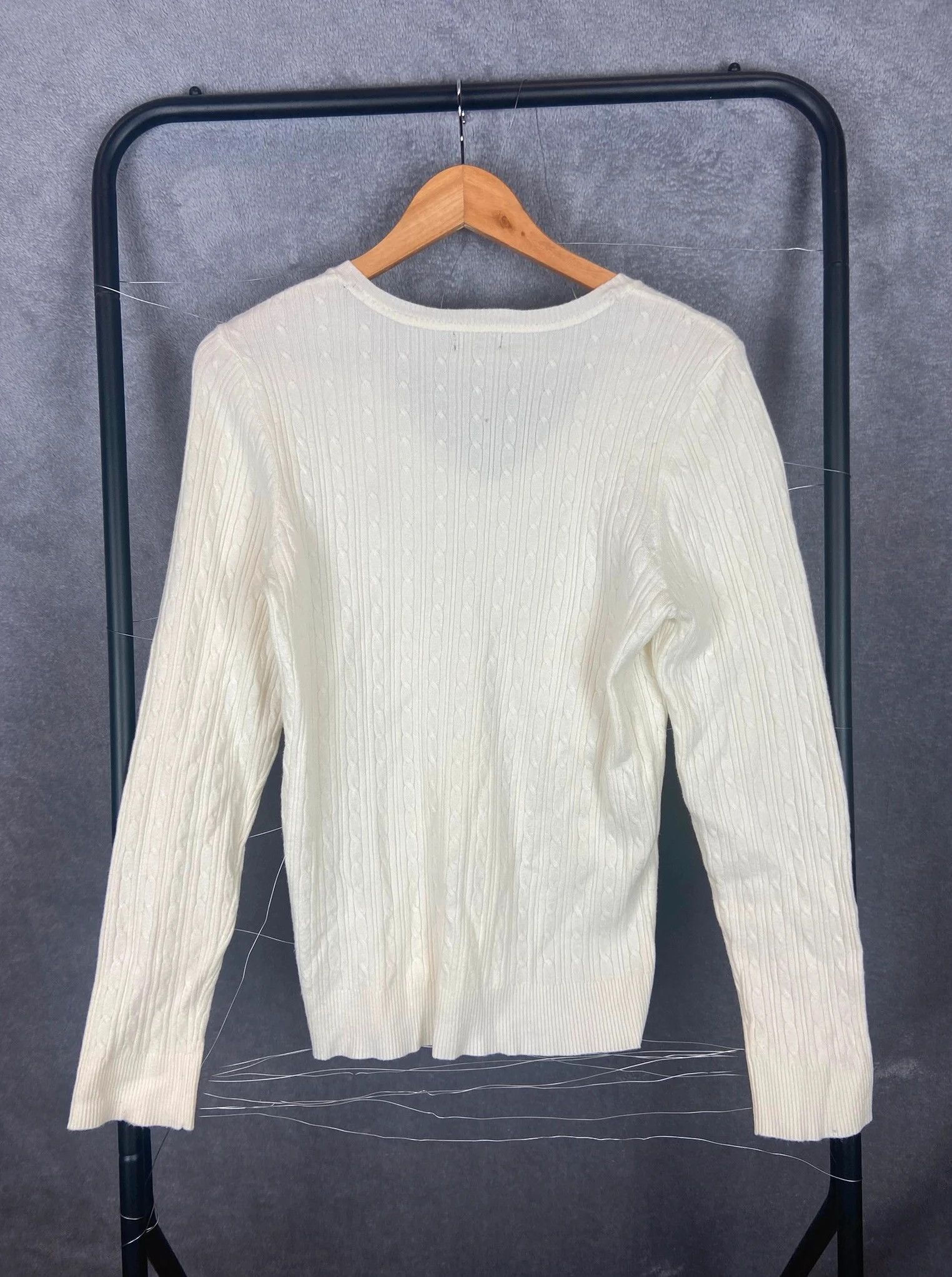 U.S. Polo Assn. Cream U.S. Polo sweater cable knit S Size L / US 10 / IT 46 - 4 Thumbnail