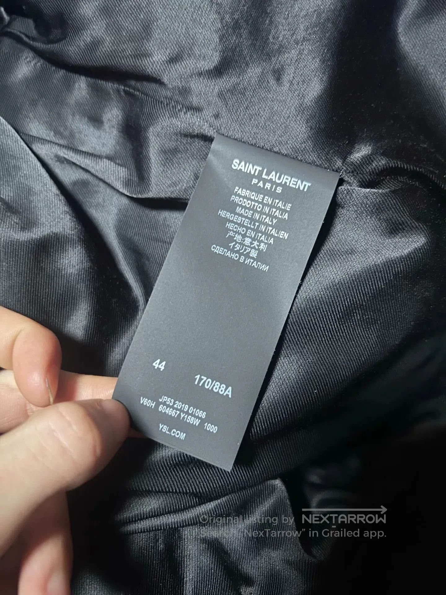 Saint Laurent Paris Saint Laurent Black Blue Gradient Jacket. Size US M / EU 48-50 / 2 - 6 Thumbnail