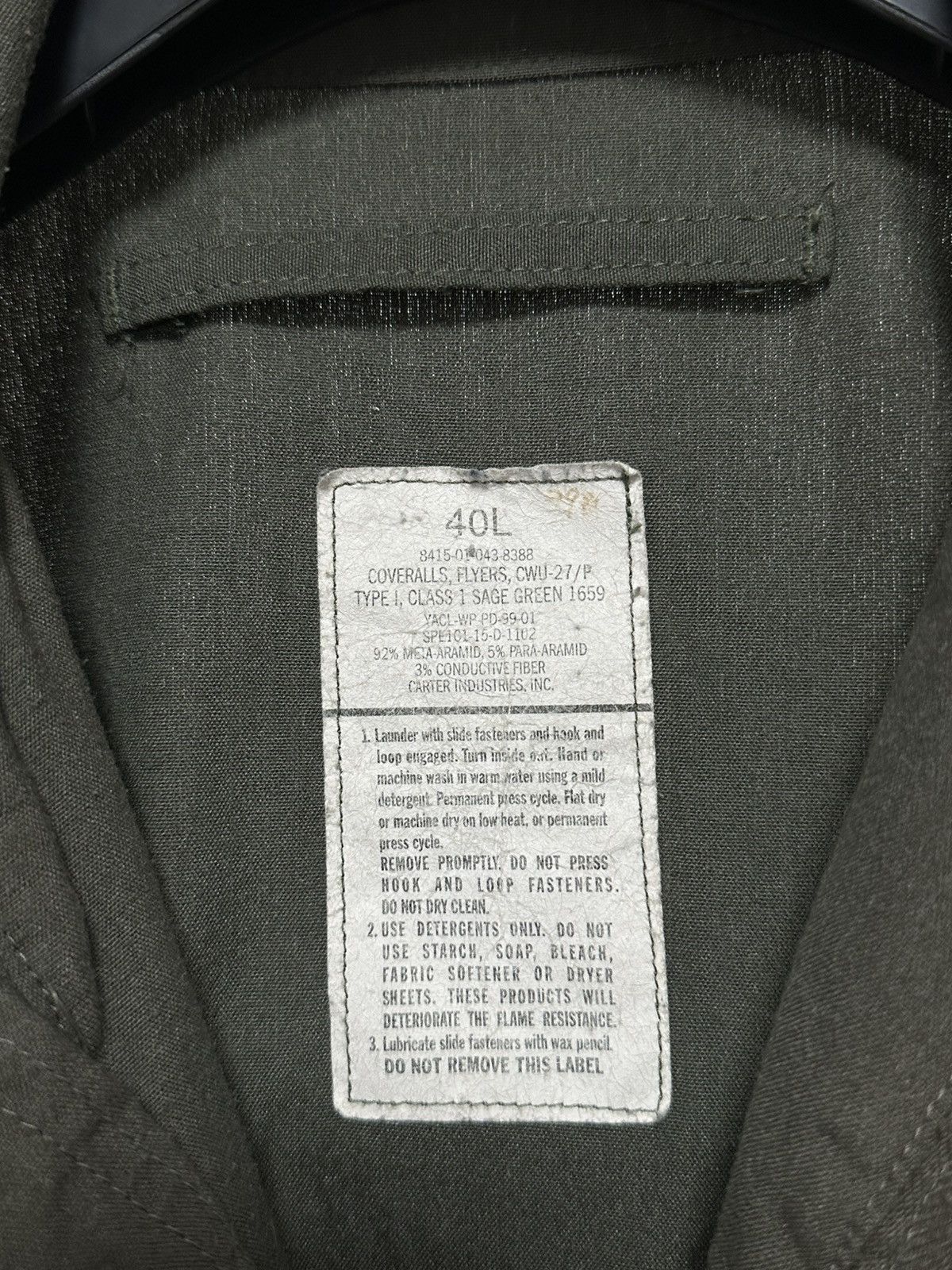 Alpha Industries Military Work Suit L Size Jumpsuit CWU27 TYPE1 Flyers Size US L / EU 52-54 / 3 - 9 Thumbnail