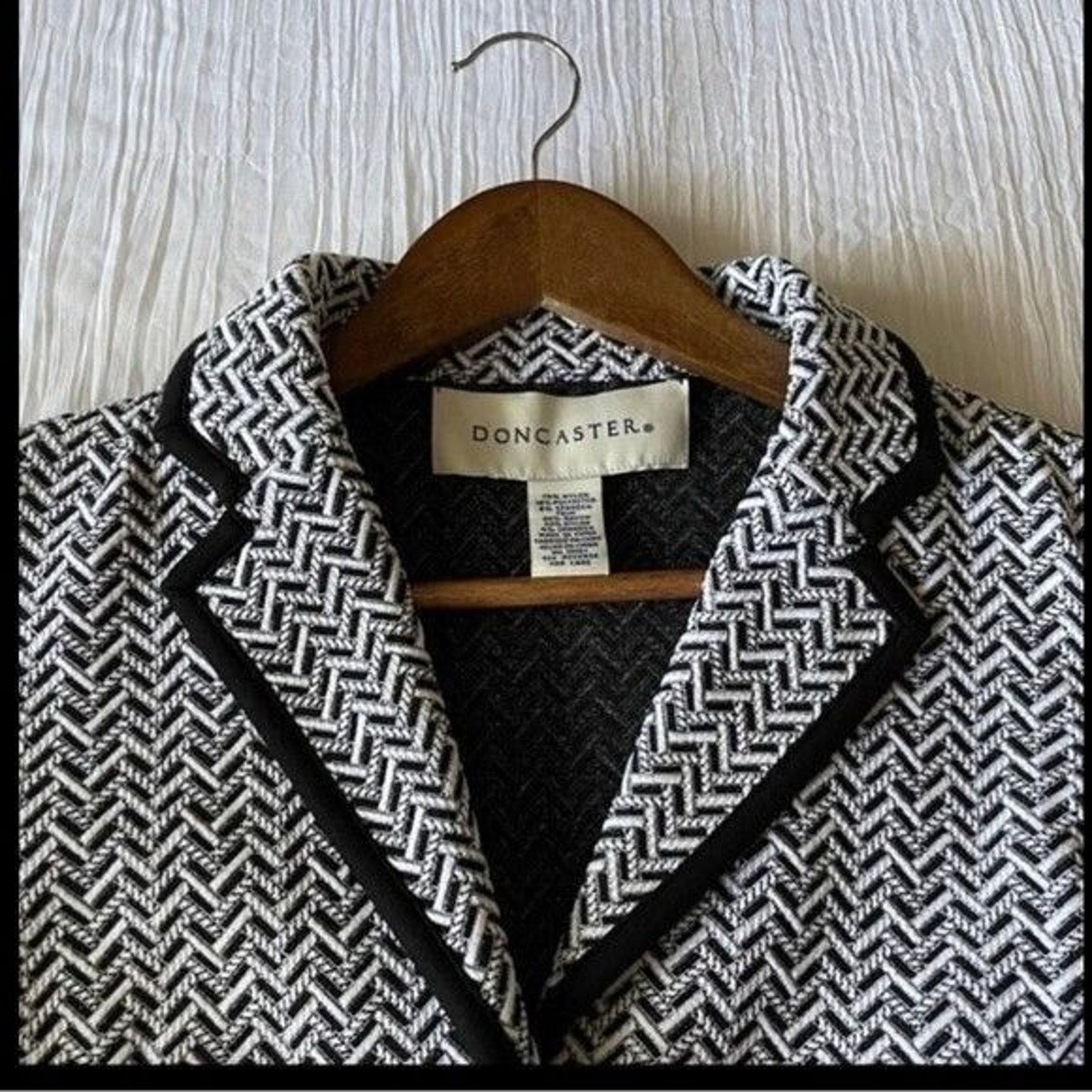 Unknown London Doncaster Tailored Blazer Jacket White and Navy Size 4 Size S / US 4 / IT 40 - 8 Thumbnail