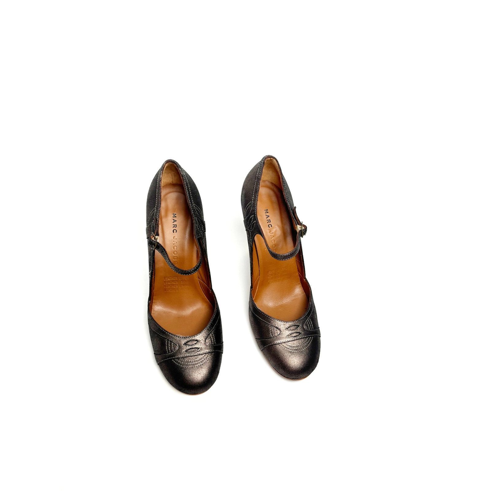 Marc Jacobs Burma Suede Heel Mary Janes Size US 6.5 / IT 36.5 - 5 Thumbnail