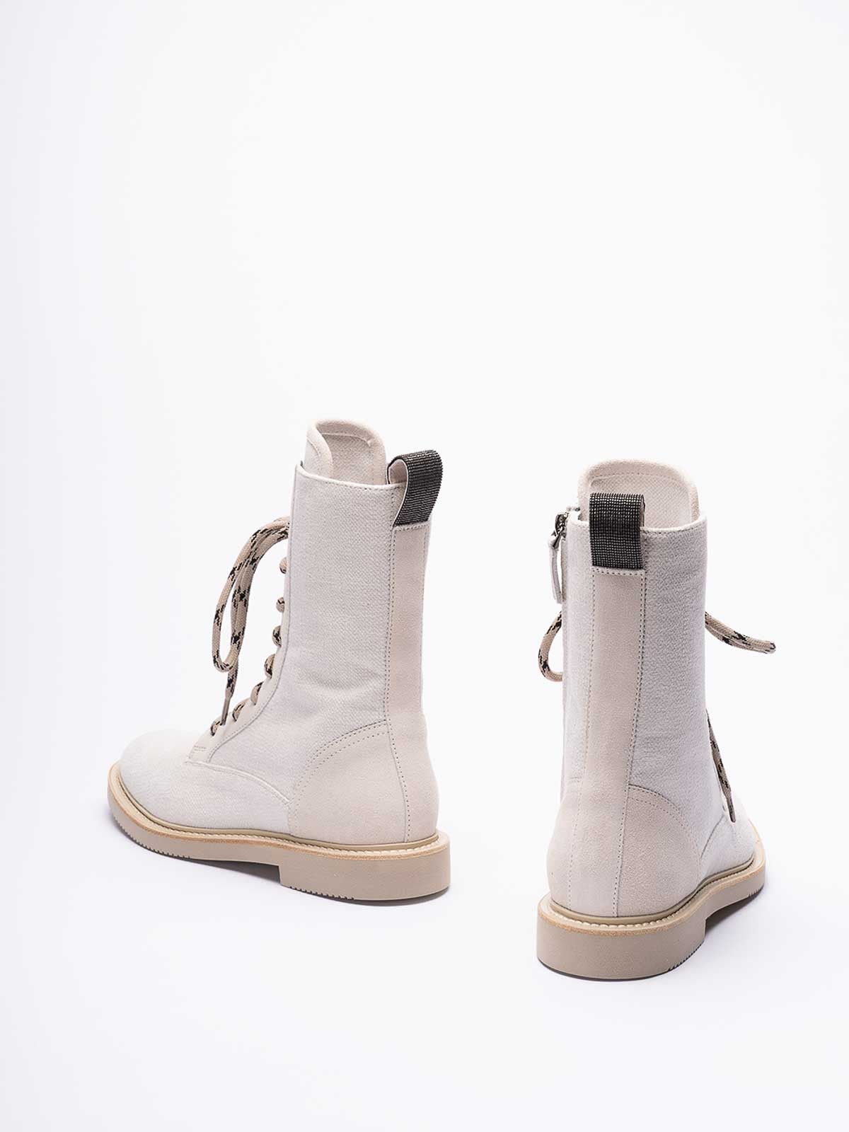Brunello Cucinelli o1y0725 Ankle Boots in Sand/Pink Size US 10 / IT 40 - 3 Thumbnail