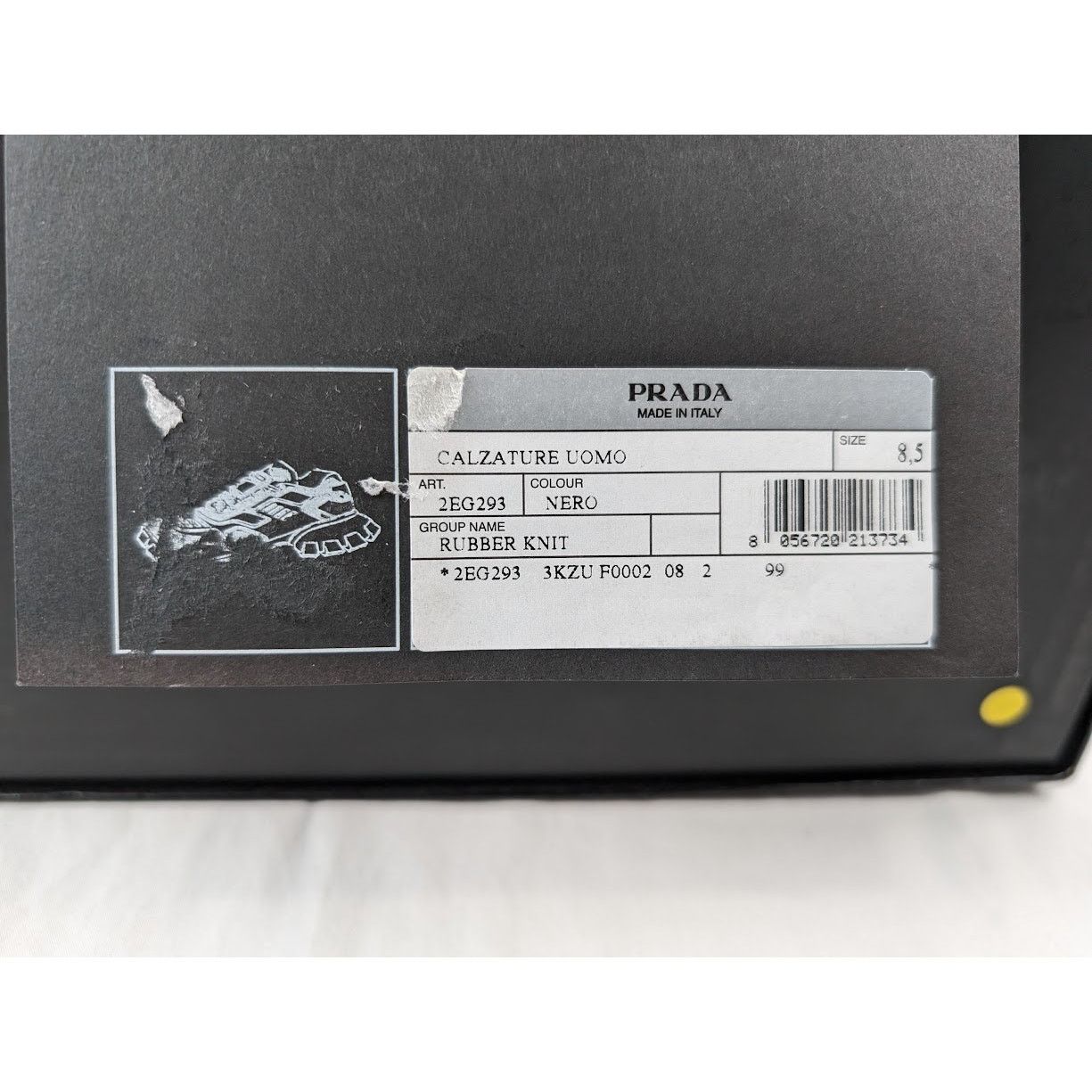 Prada o1rshd1 Rubber Knit Sneakers in Nero 9.5 US Size US 9.5 / EU 42-43 - 24 Thumbnail