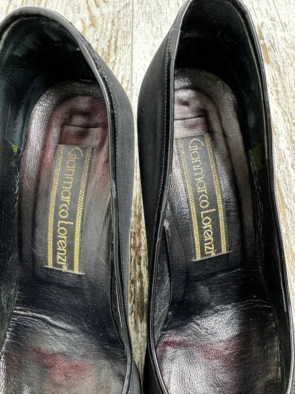 Other Gianmarco Lorenzi Vintage Fabric Patent Leather Pumps Heels Size US 7 / IT 37 - 6 Thumbnail