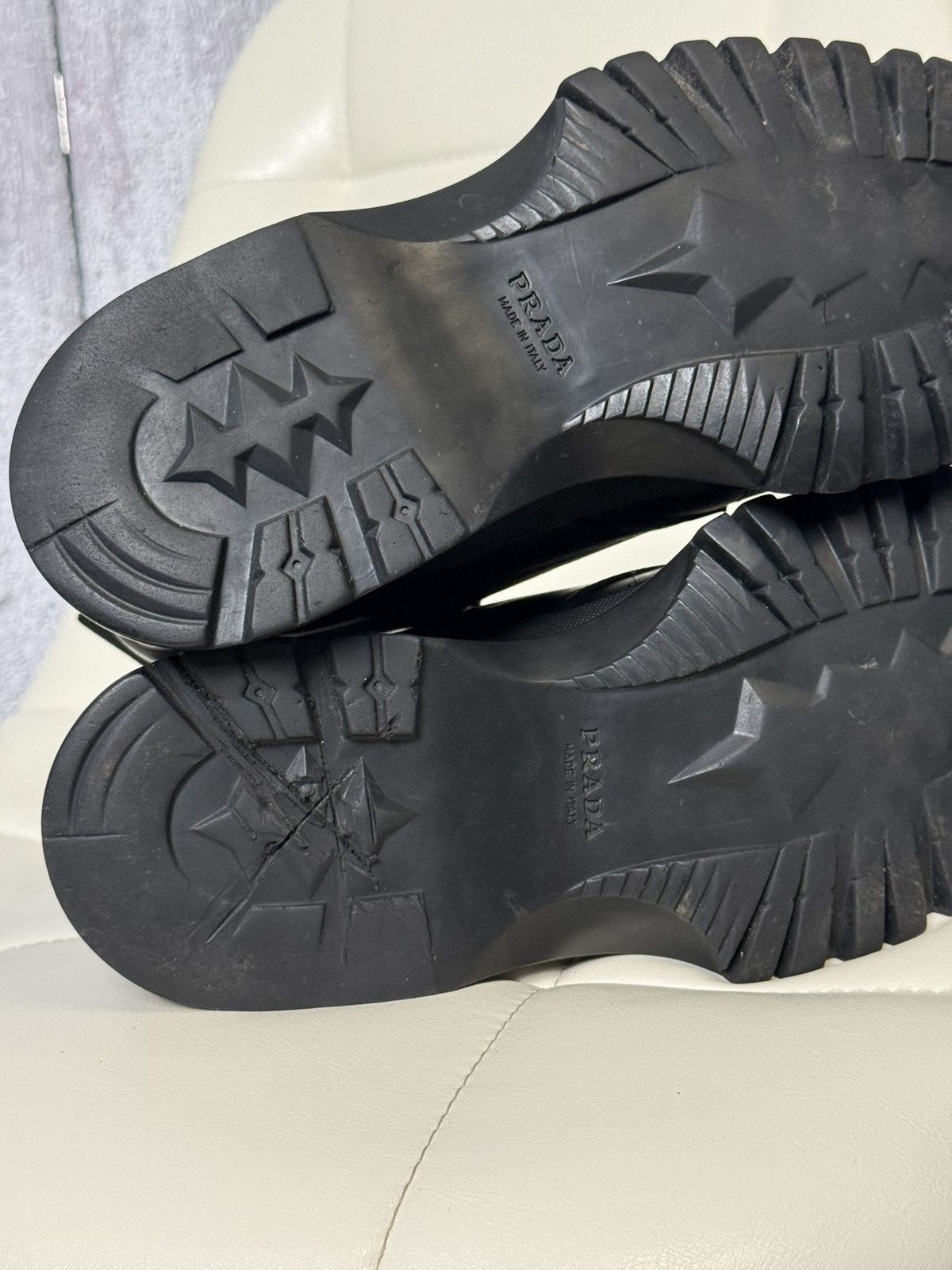 Prada Prada Black Leather Boots Men’s Lug Sole Shoes Made in Italy Size US 9 / EU 42 - 18 Thumbnail