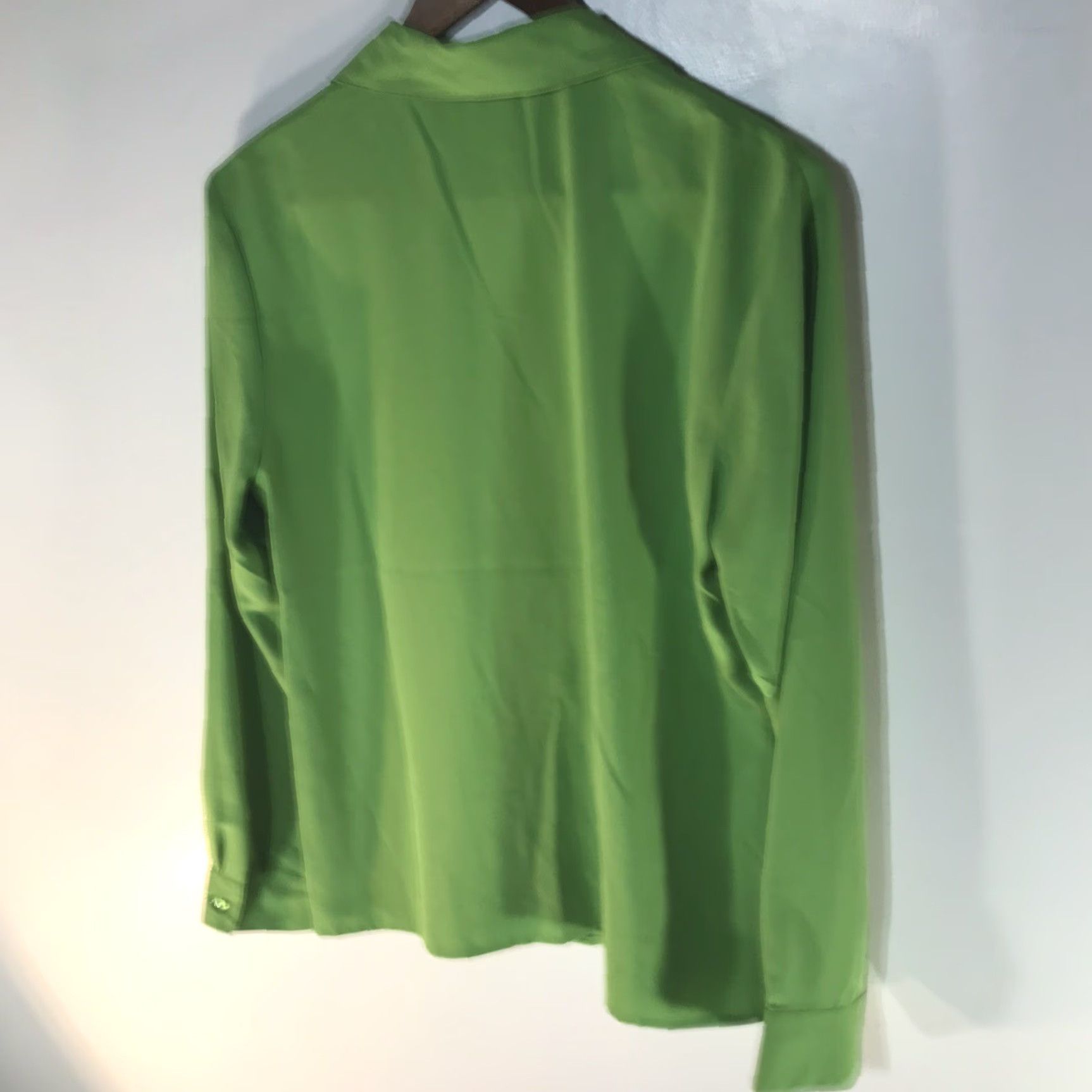 Vintage Kim Rogers Lime Green Button Up Dress Shirt Womens Size M Size M / US 6-8 / IT 42-44 - 4 Thumbnail