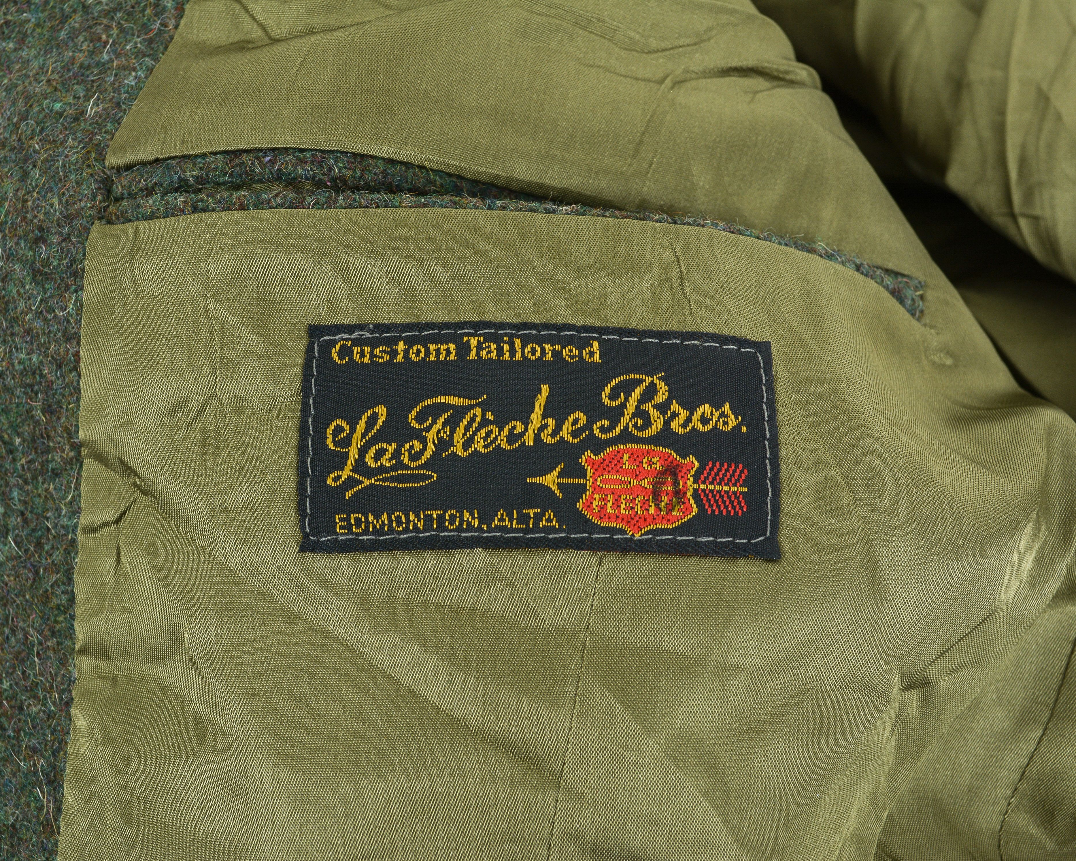 Bespoken × Designer × Vintage Bespoke LAFLECHE BROS US 40S Tweed Jacket Wool Blazer S Coat Size 40S - 13 Thumbnail