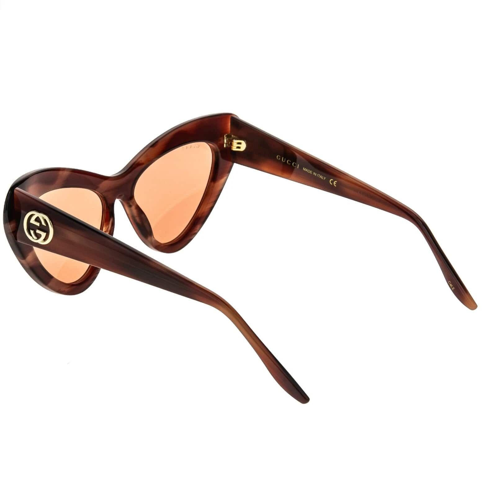 Gucci GUCCI Gg0895s 0895 Havana 004 Fashion Chunky Sunglasses Size ONE SIZE - 8 Thumbnail