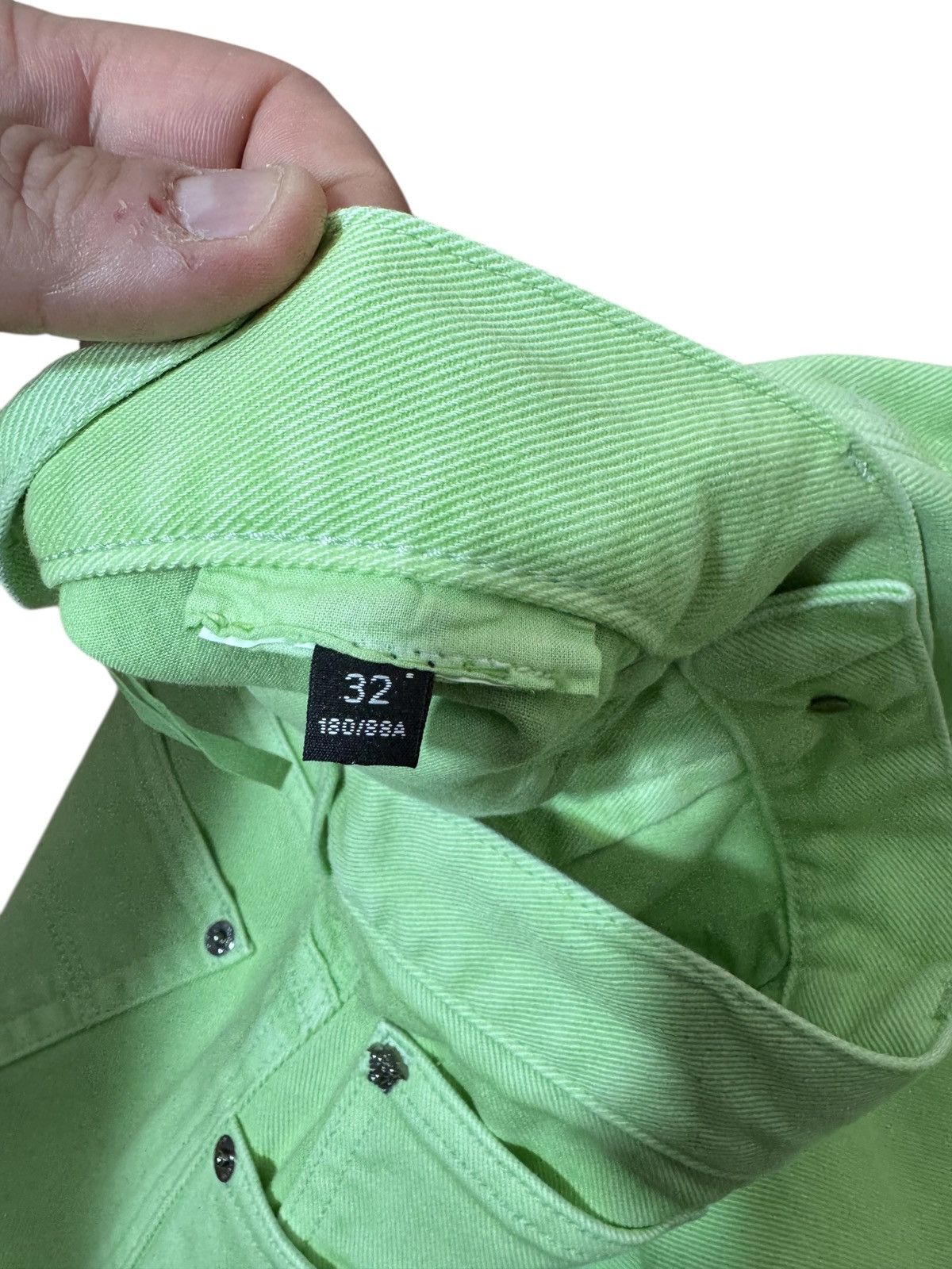 Versace Versace Lime Green Denim Pants - Size 32 (waist 42 cm) Size US 32 / EU 48 - 4 Thumbnail